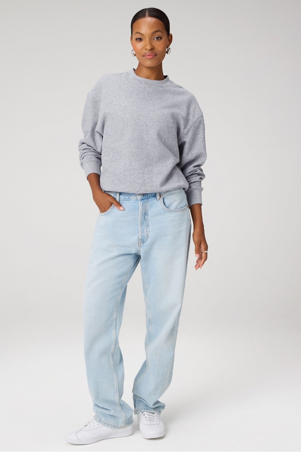 Fabletics Cozy Fleece Crew Neck Sweatshirt