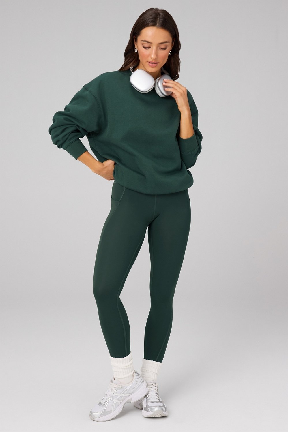 Fabletics Cozy Fleece Crew Neck Sweatshirt