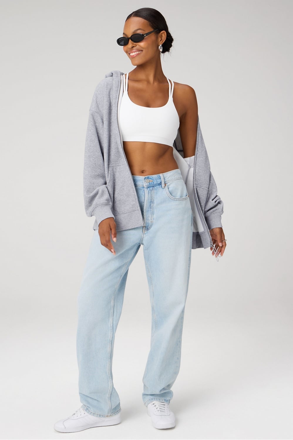 Fabletics Cozy Fleece Oversized Zip Up Hoodie