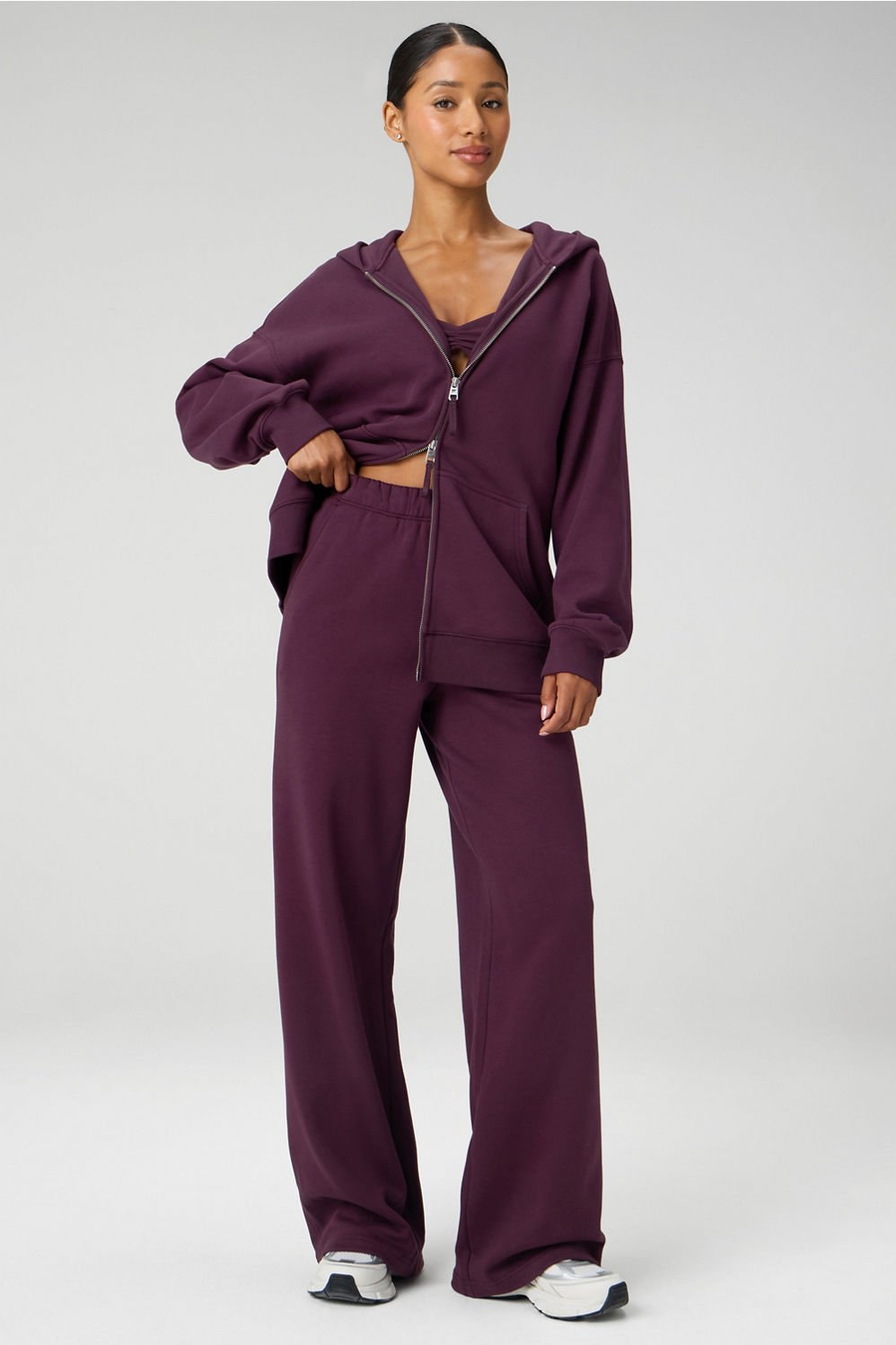 Fabletics Cozy Fleece Oversized Zip Up Hoodie