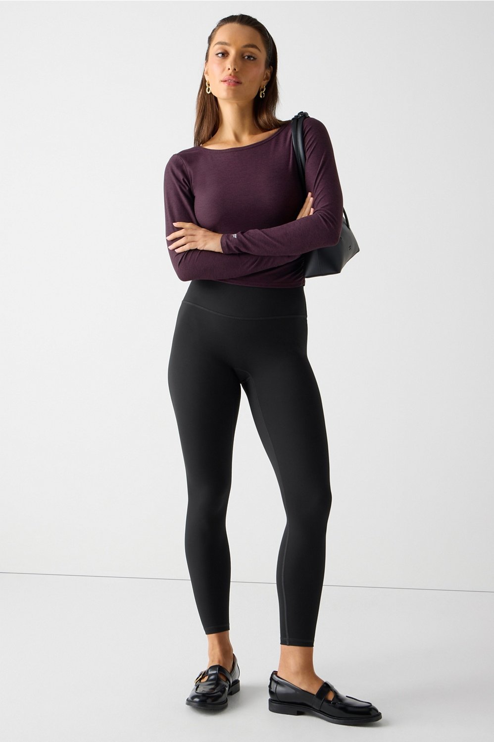 Fabletics Whisper Crossover Long-Sleeve Top