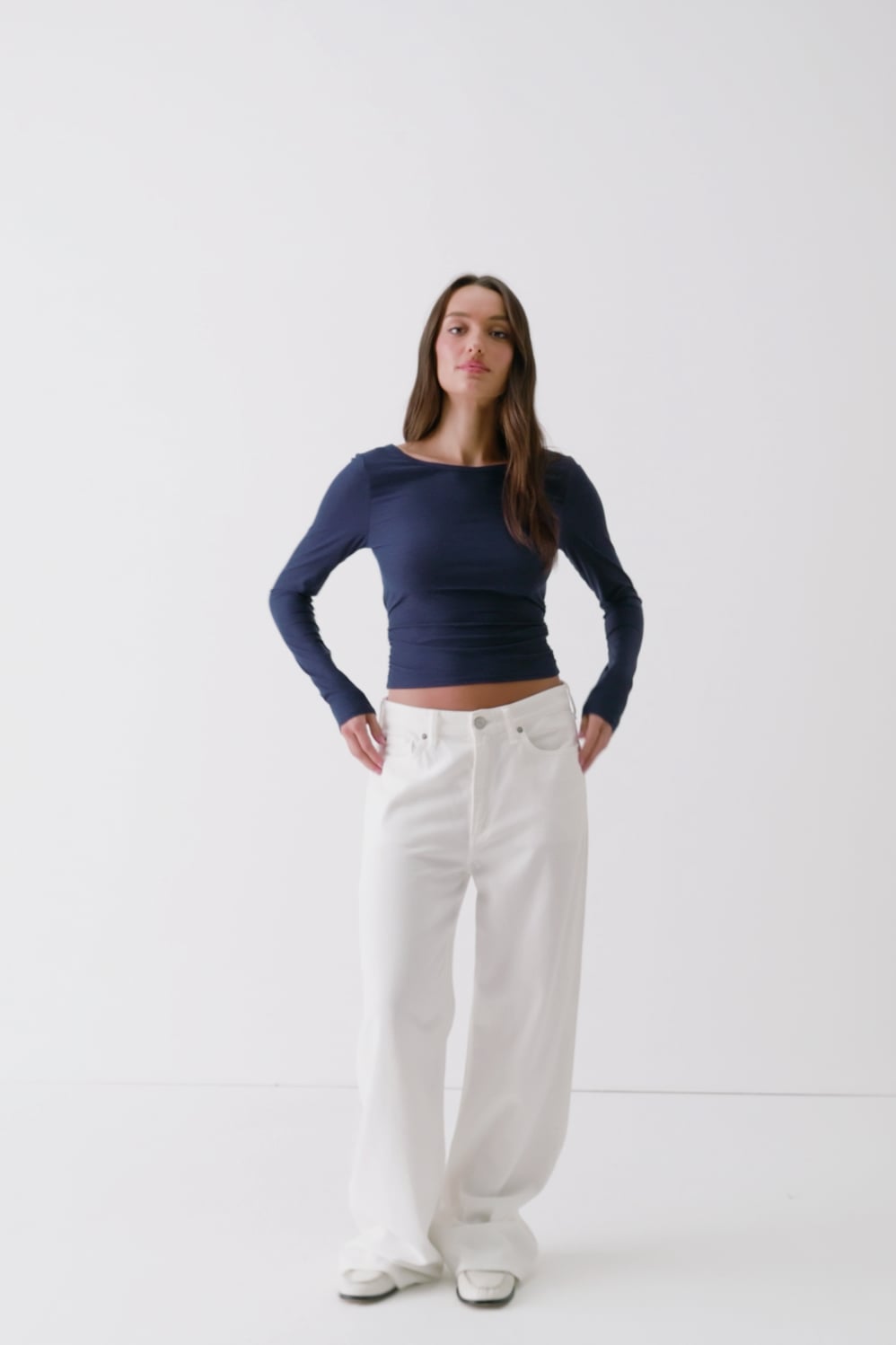 Fabletics Whisper Crossover Long-Sleeve Top