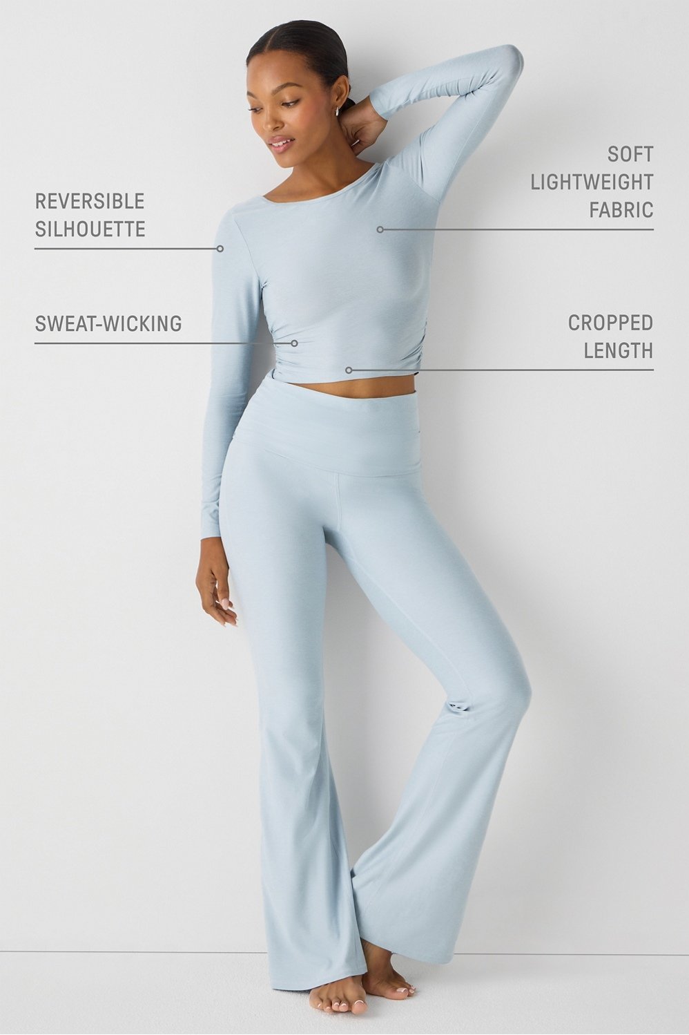 Fabletics Whisper Crossover Long-Sleeve Top