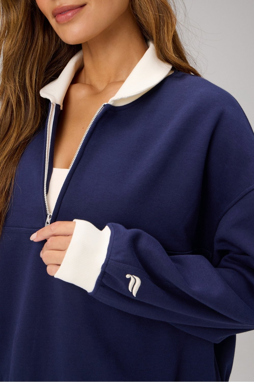 Fabletics Cozy Fleece Relaxed Half Zip