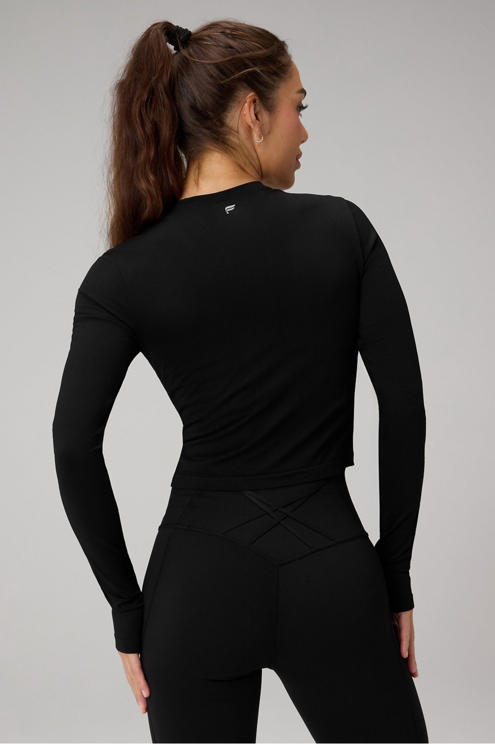 Fabletics Feather Tech+ Cropped Long-Sleeve Top