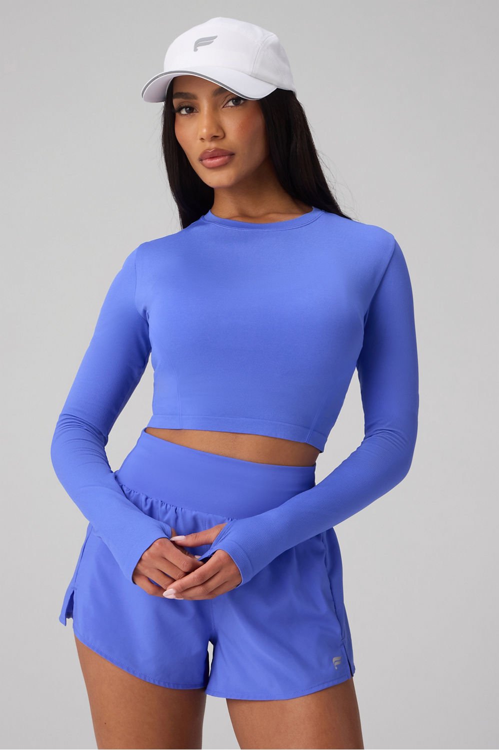 Fabletics Feather Tech+ Cropped Long-Sleeve Top