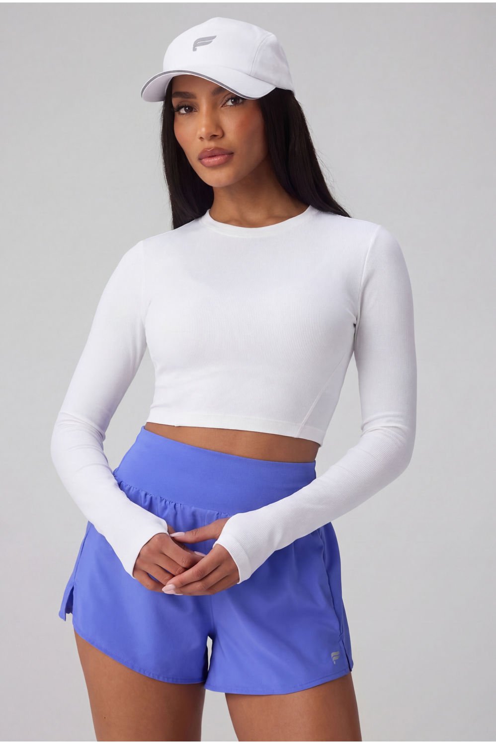 Fabletics Feather Tech+ Cropped Long-Sleeve Top