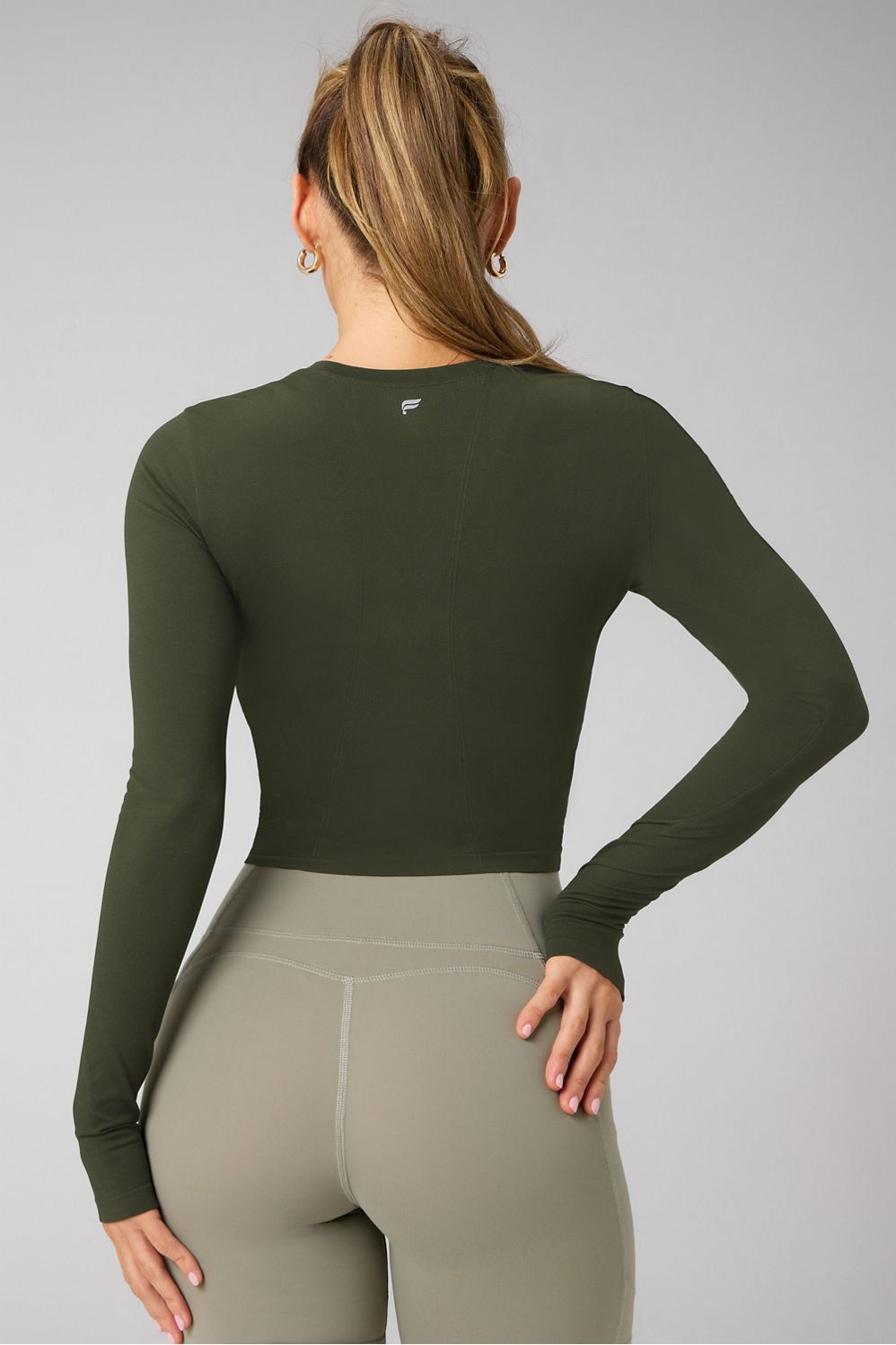 Fabletics Feather Tech+ Cropped Long-Sleeve Top
