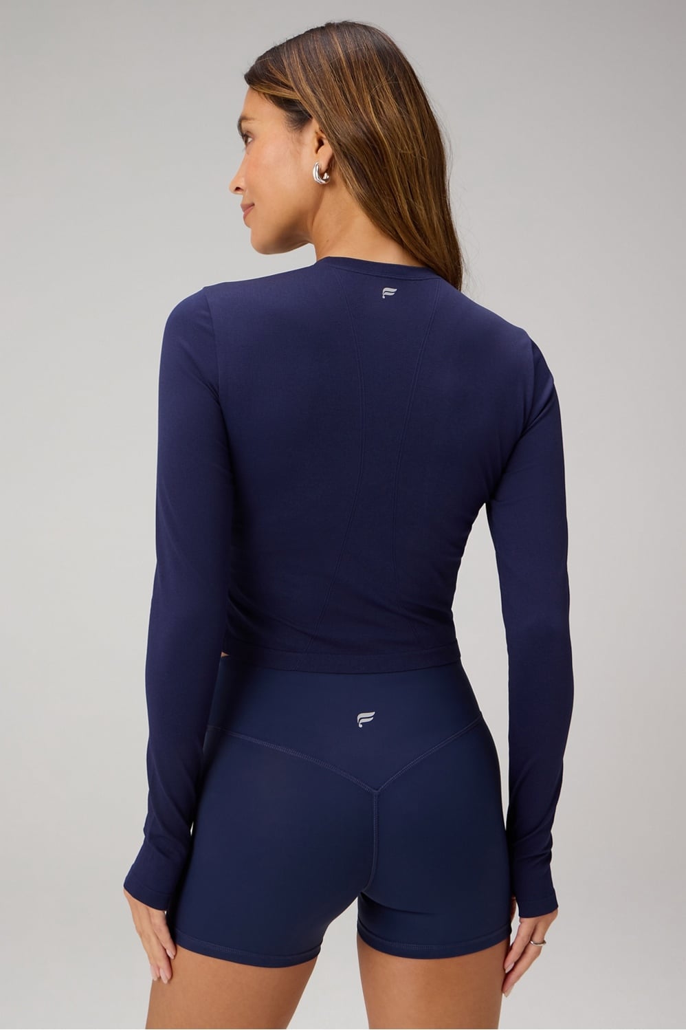 Fabletics Feather Tech+ Cropped Long-Sleeve Top