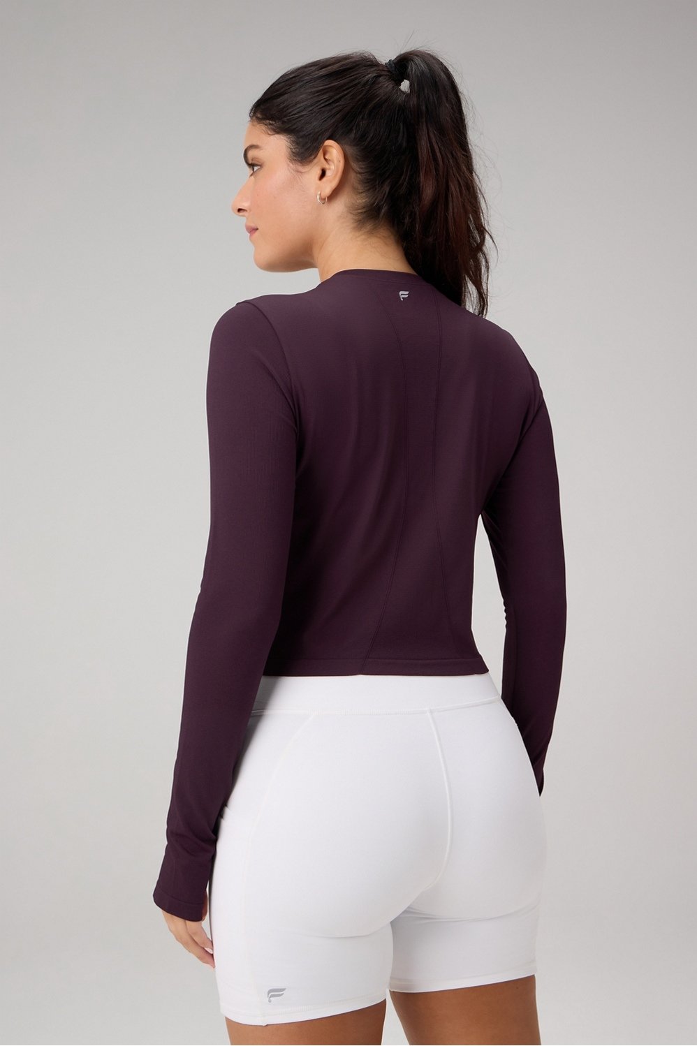 Fabletics Feather Tech+ Cropped Long-Sleeve Top