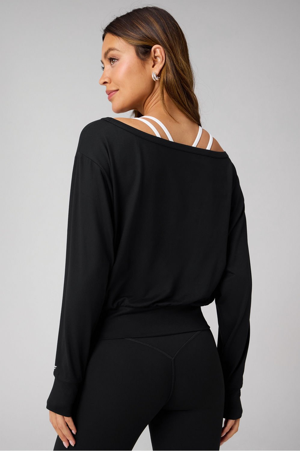 Fabletics Cloud Jersey Off-Shoulder Sweatshirt