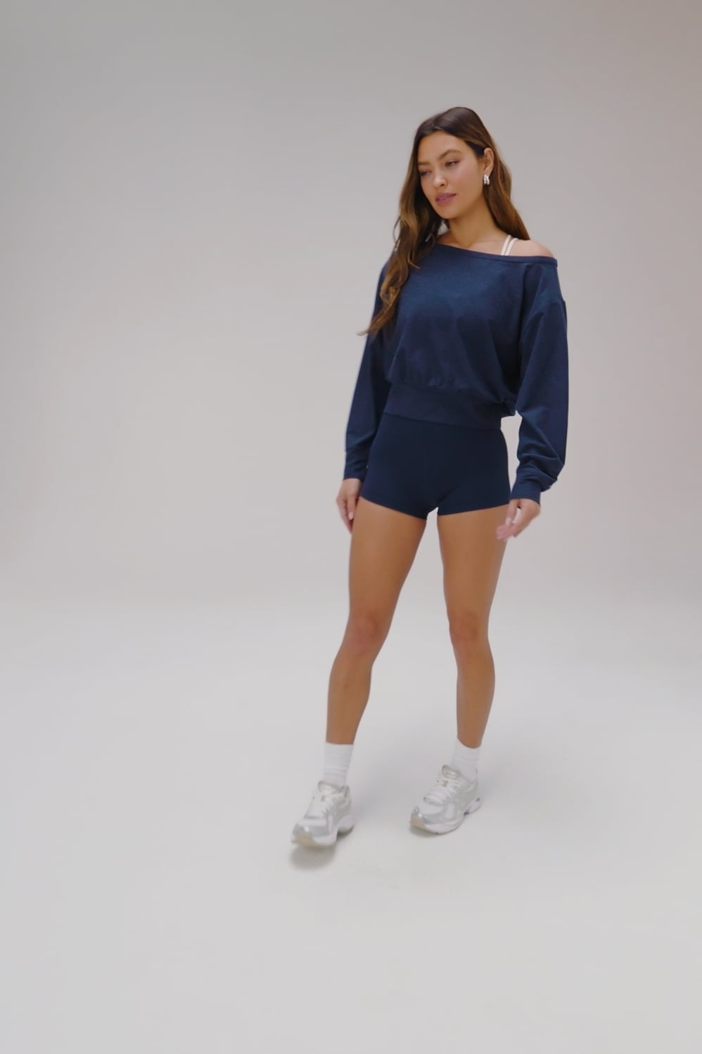 Fabletics Cloud Jersey Off-Shoulder Sweatshirt