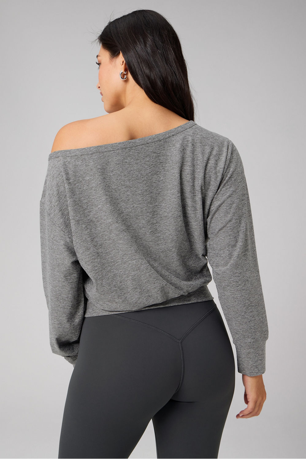 Fabletics Cloud Jersey Off-Shoulder Sweatshirt