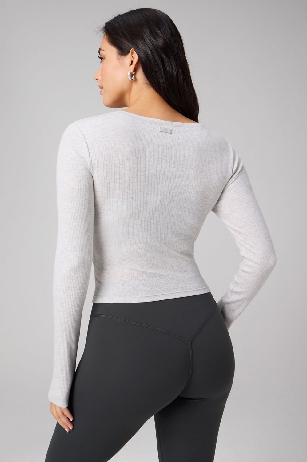 Fabletics Modal Rib V-Neck Long-Sleeve Top