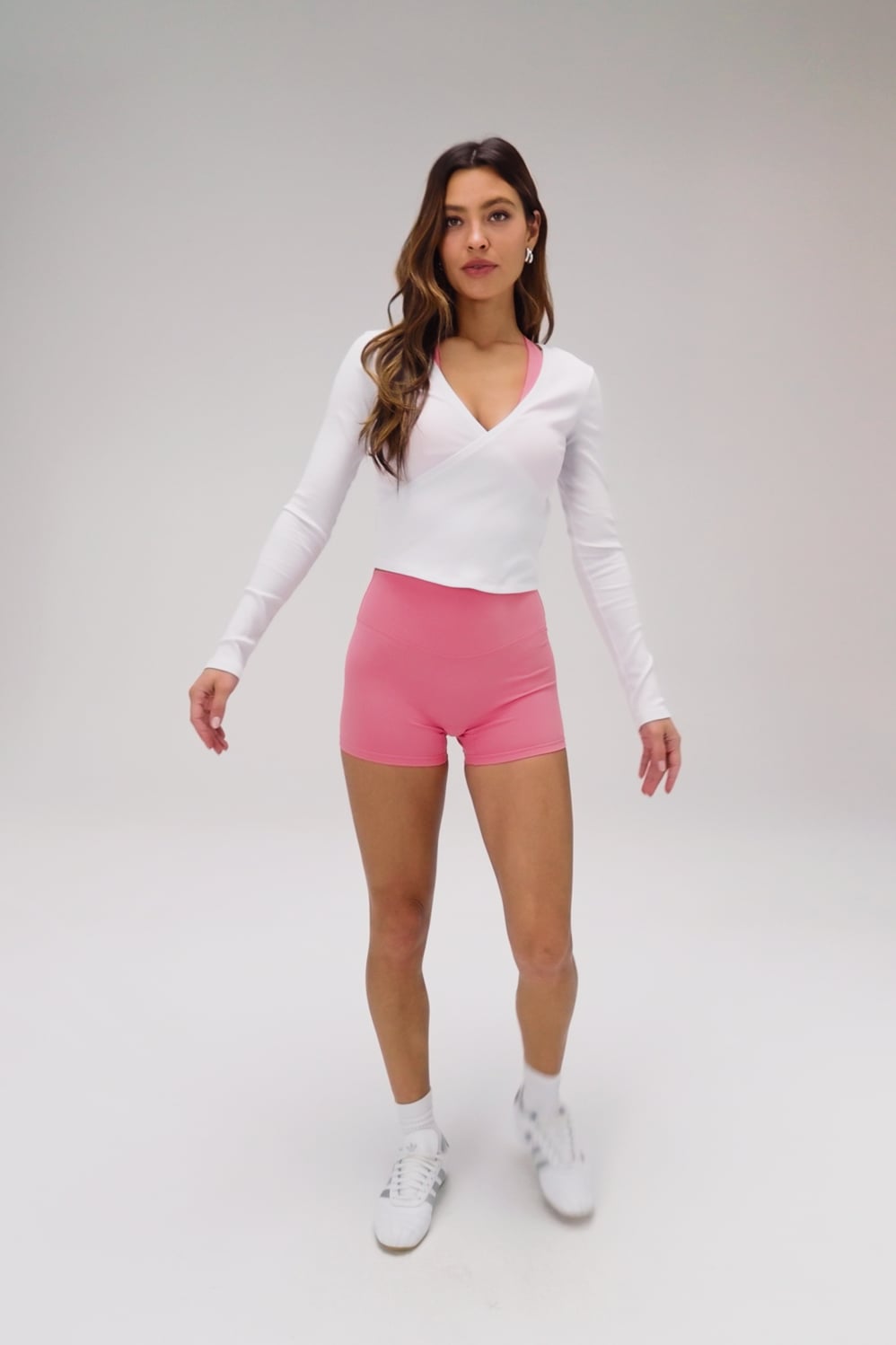 Fabletics Modal Rib V-Neck Long-Sleeve Top