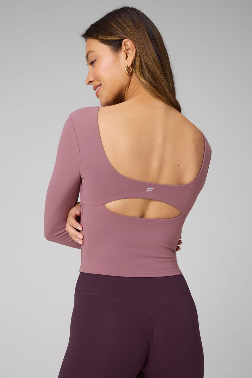 Fabletics PureLuxe Long-Sleeve Built-In Bra Top
