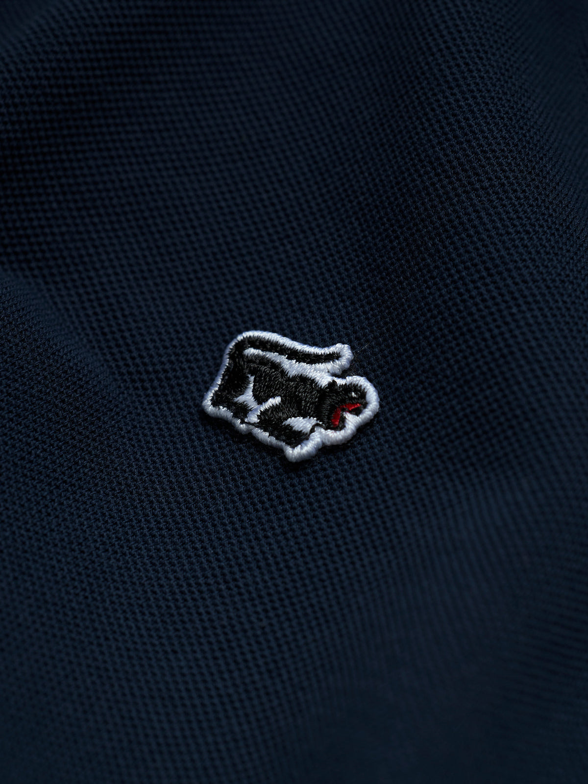 Denim Tears Pique Panther Long Sleeve Polo Navy
