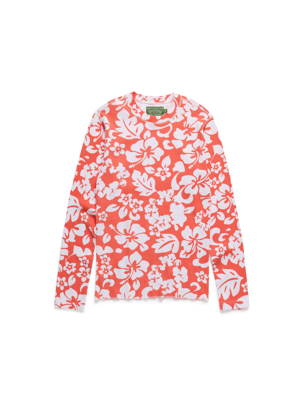 Denim Tears Cotton Wreath Thermal Long Sleeve Hibiscus Orange