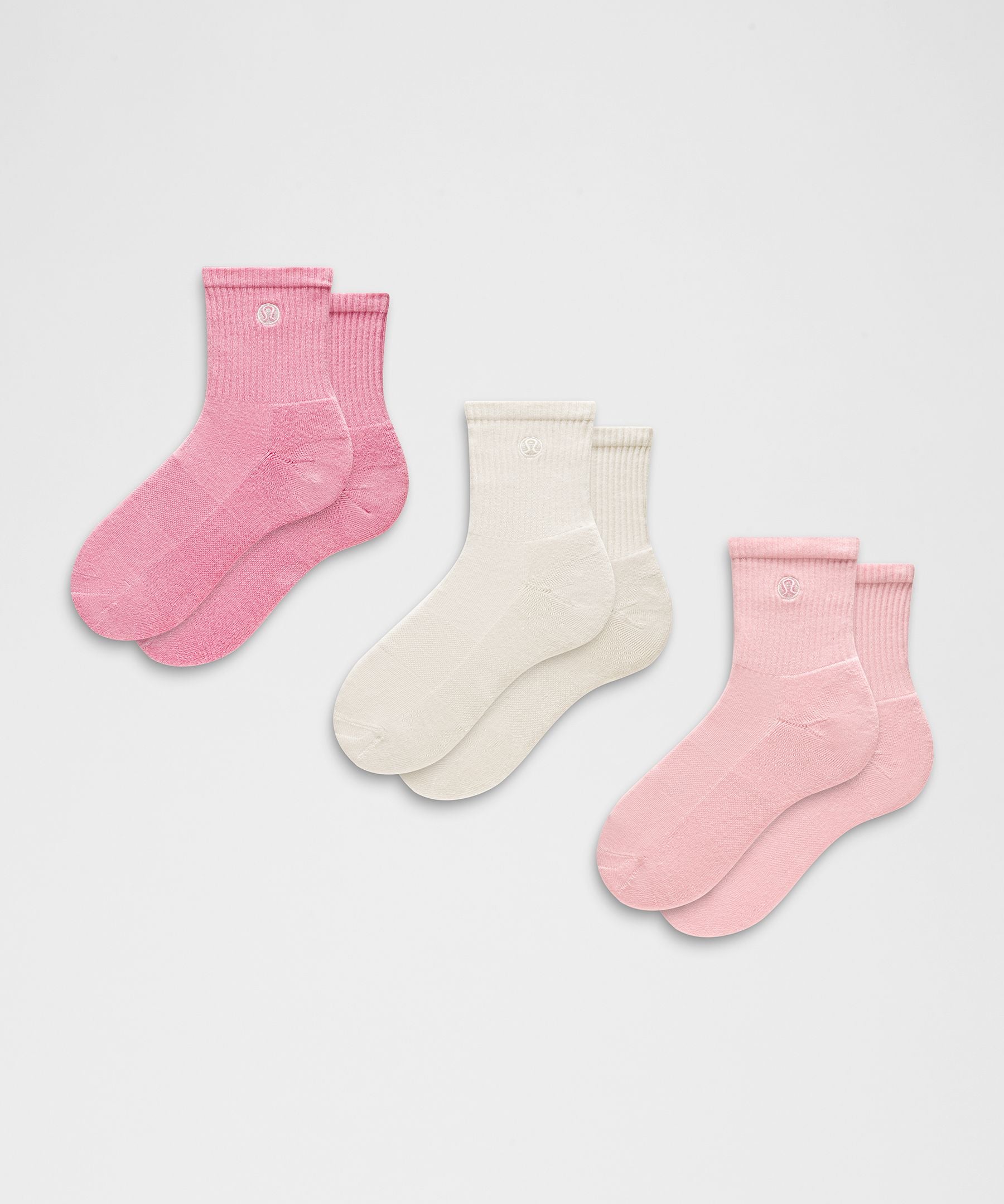 Lululemon Unisex Daily Essential Quarter Socks *3 Pack