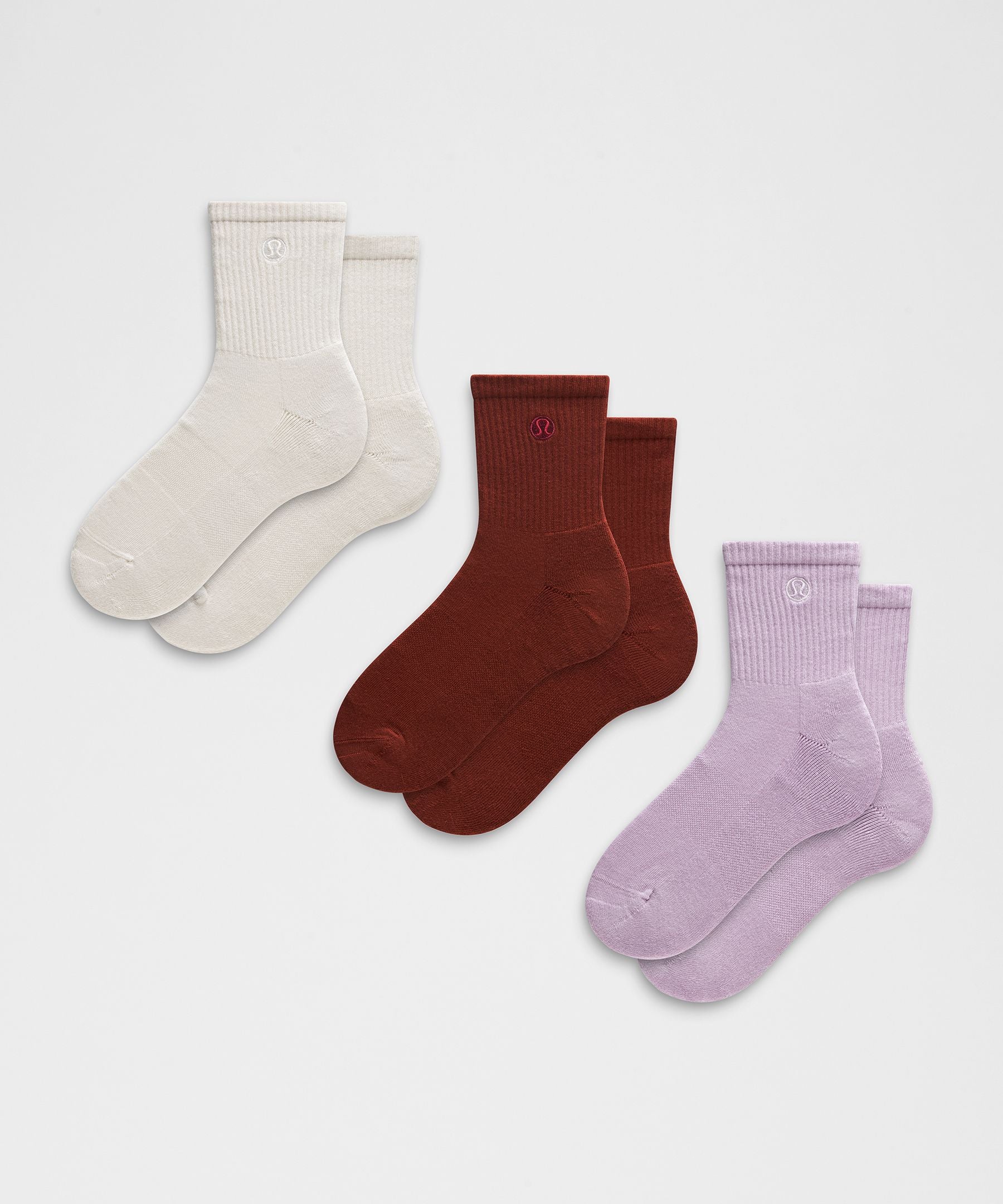 Lululemon Unisex Daily Essential Quarter Socks *3 Pack