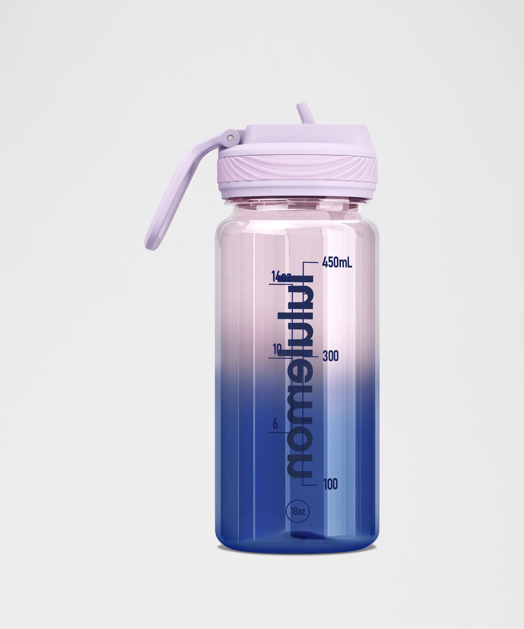 Lululemon Back to Life Clear Bottle 18oz Straw Lid *Ombre