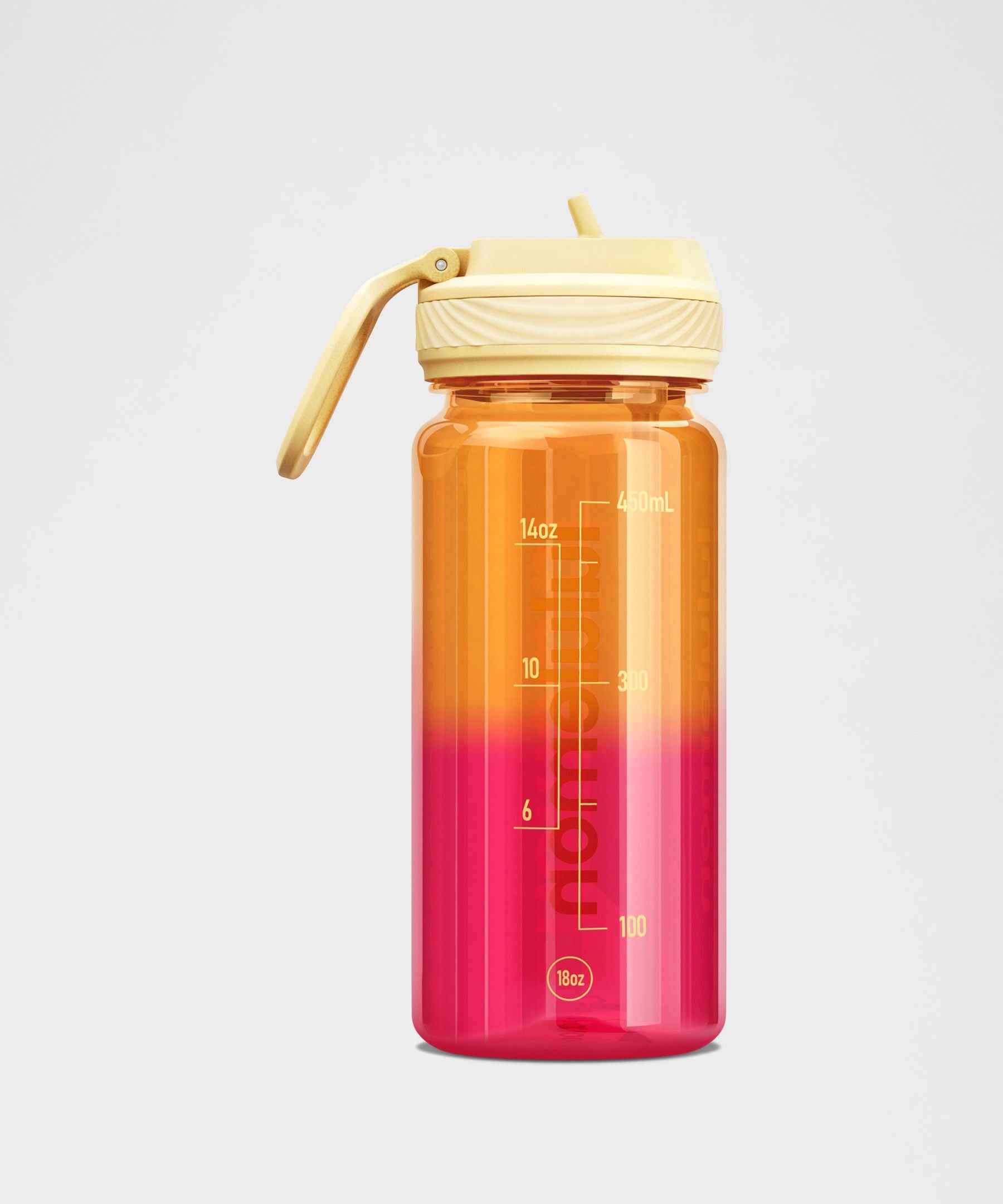 Lululemon Back to Life Clear Bottle 18oz Straw Lid *Ombre
