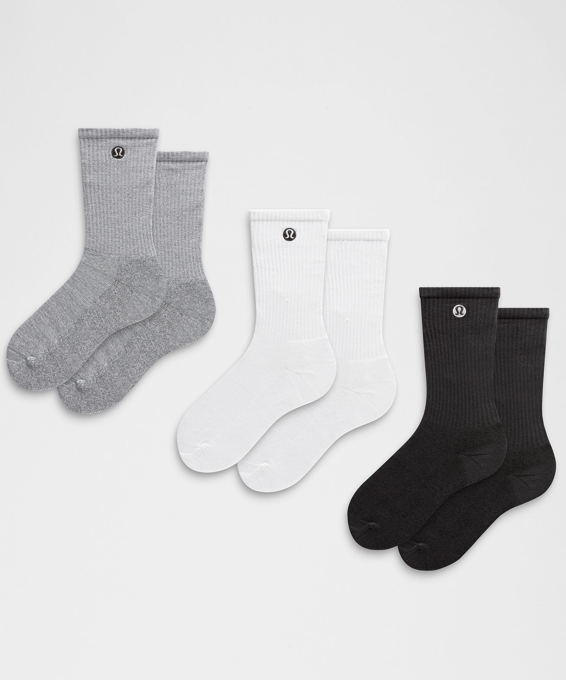 Lululemon Unisex Daily Essential Quarter Socks *3 Pack