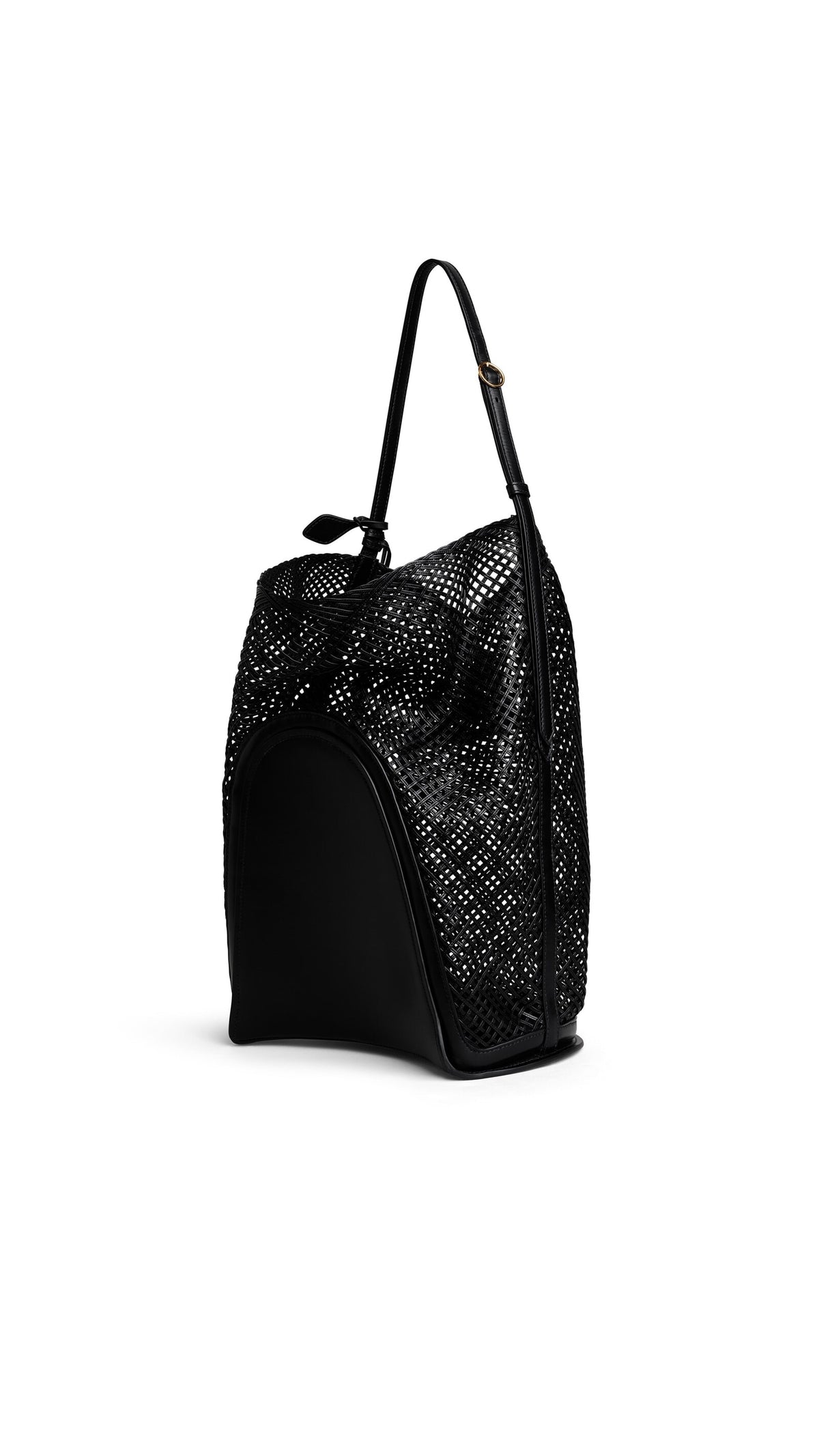 Alaïa Hip Large Bucket Bag In Leather Net
