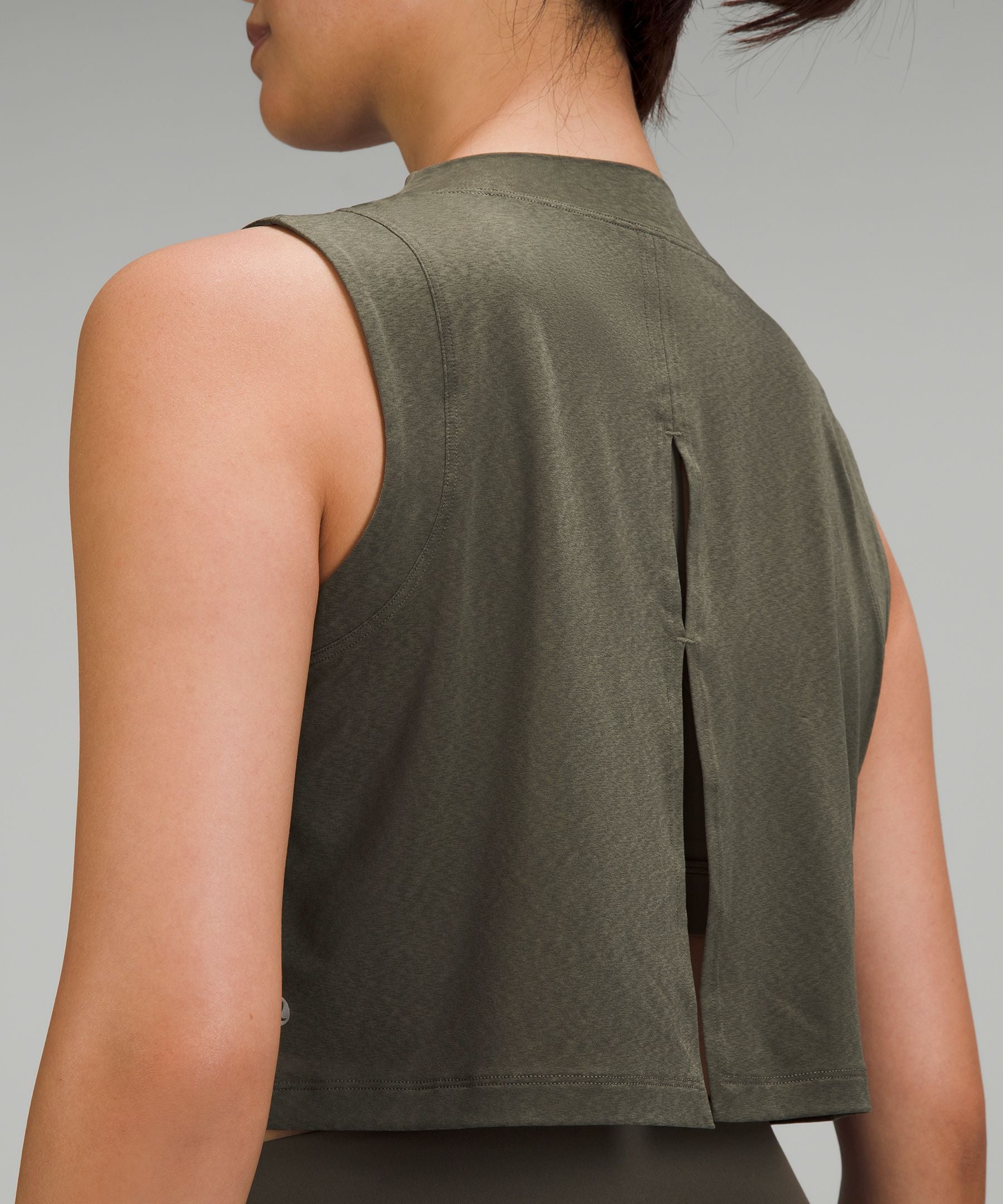 Lululemon Women's Flow Y 2-in-1 Cropped Tank Top *Light Support, B/C Cup