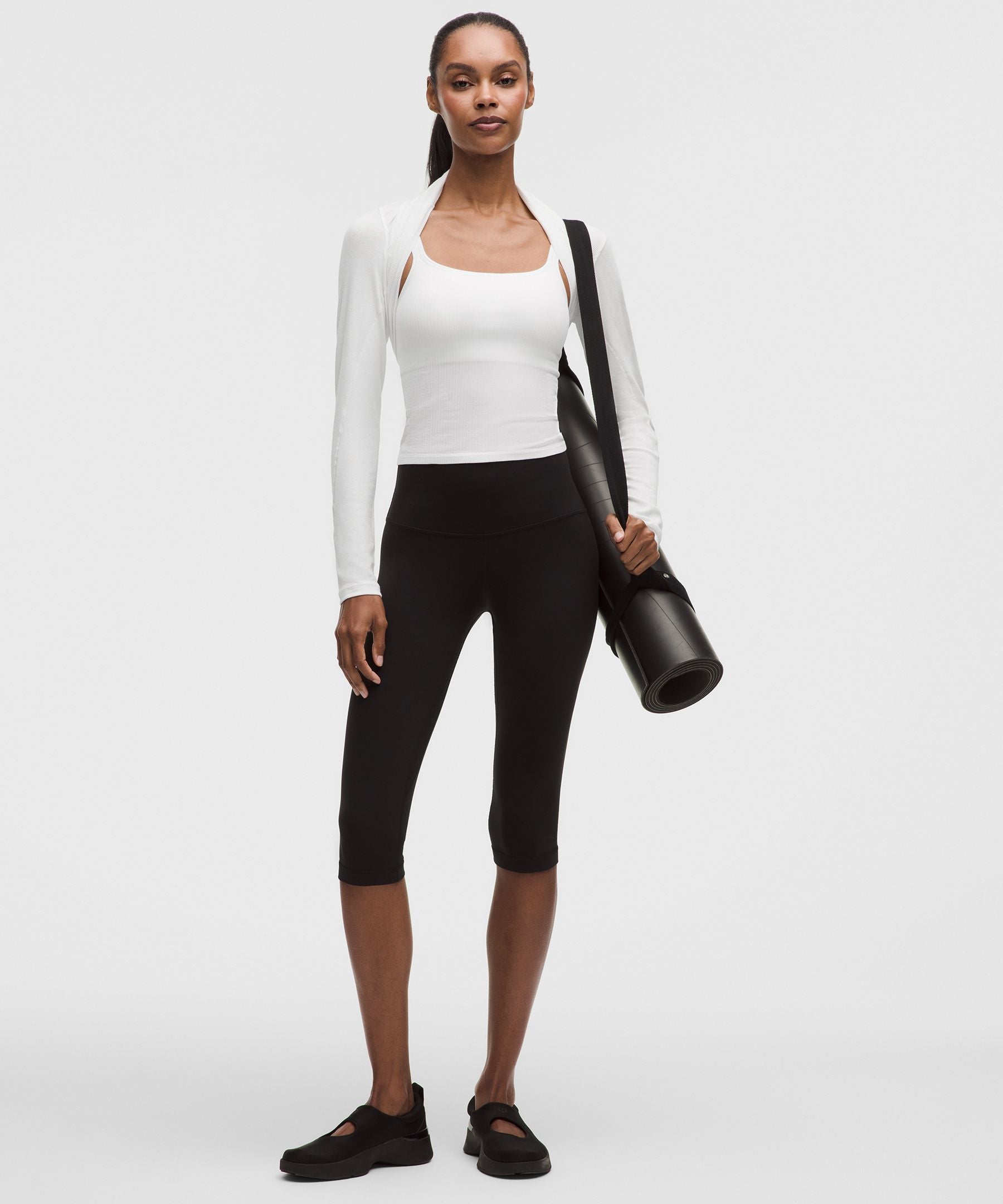 Lululemon Women's Ebb to Street Scoop-Neck Cropped Tank Top *Light Support, B/C Cup