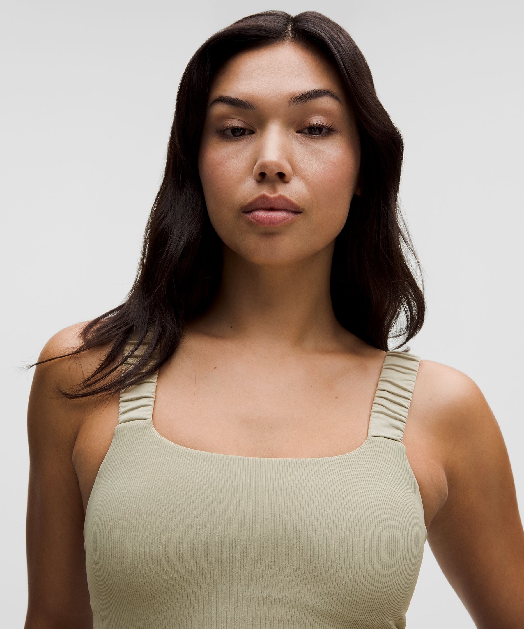 Lululemon Women's Ruched-Strap Cropped Keyhole Tank Top *Light Support, B/C Cup
