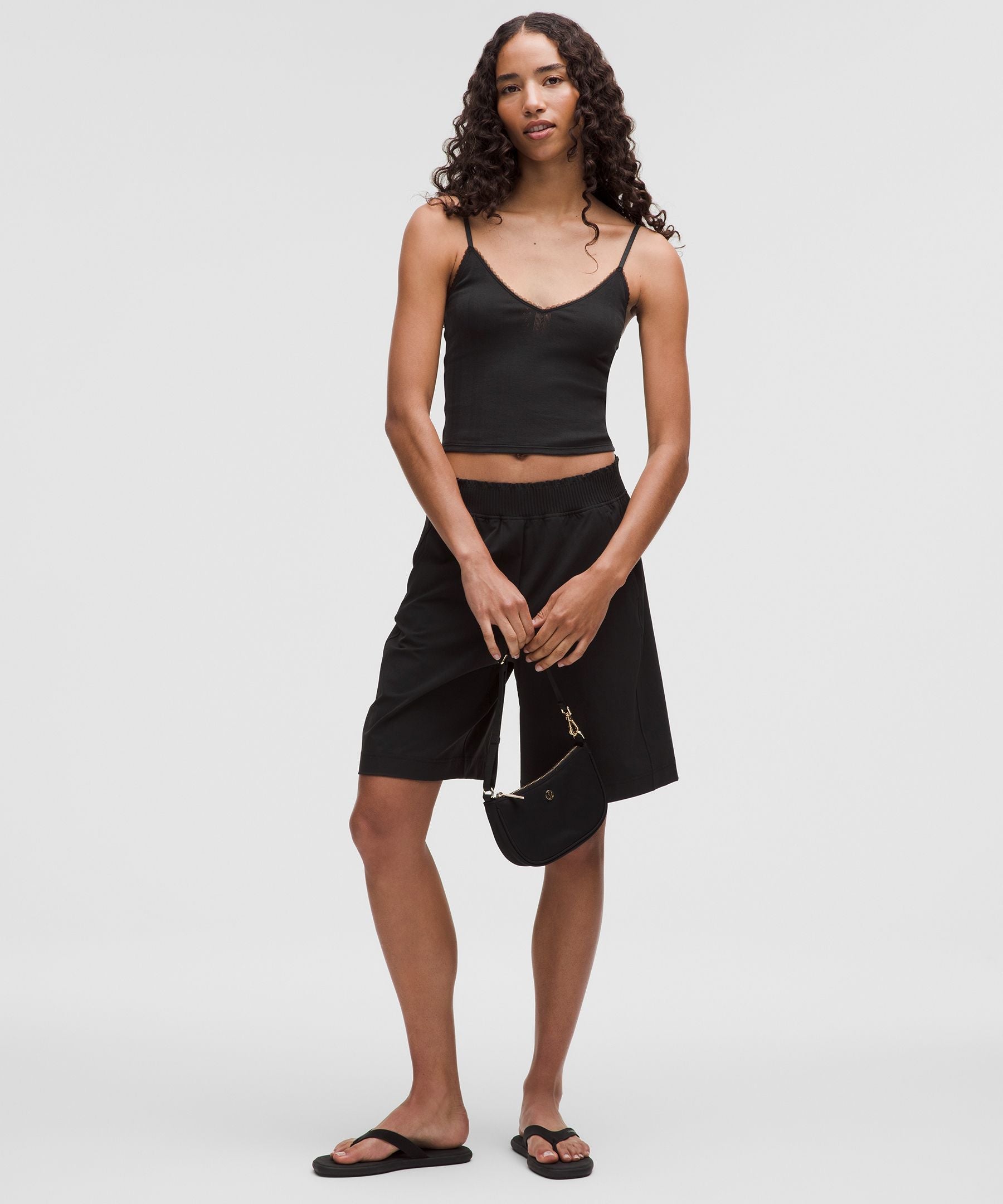 Lululemon Women's Cotton Pointelle Cropped Cami Tank Top