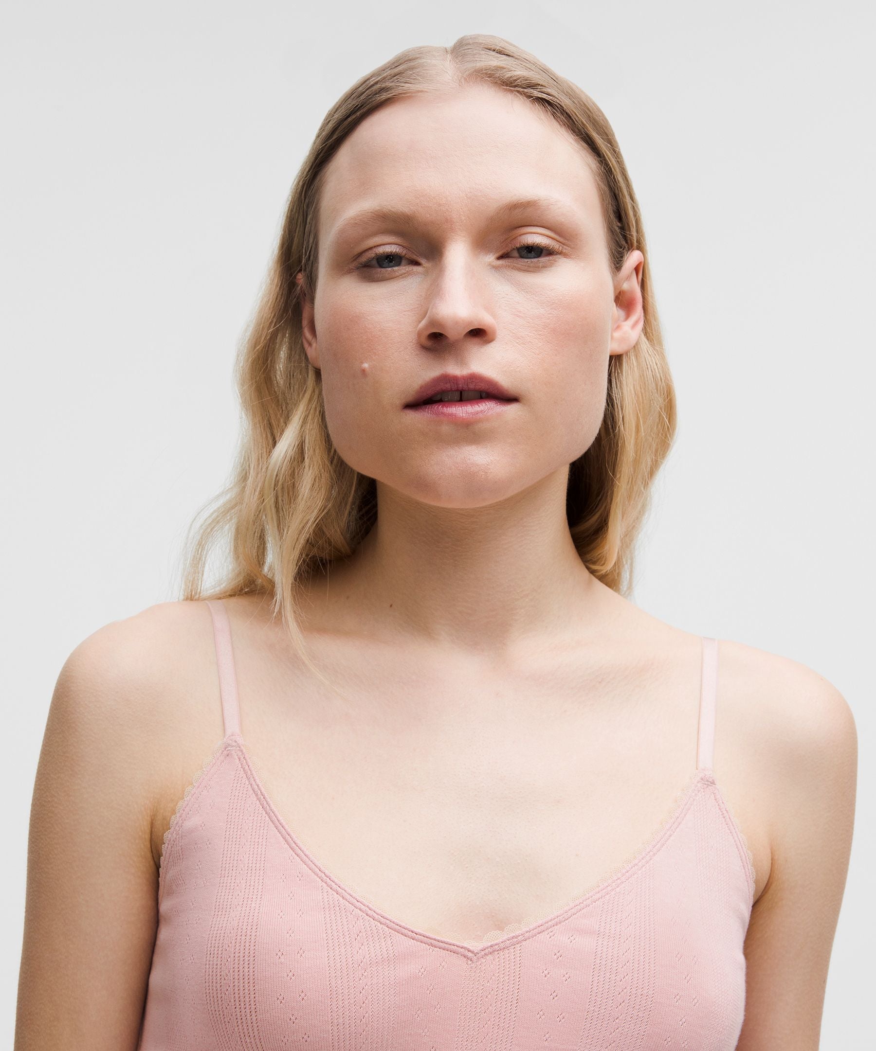 Lululemon Women's Cotton Pointelle Cropped Cami Tank Top