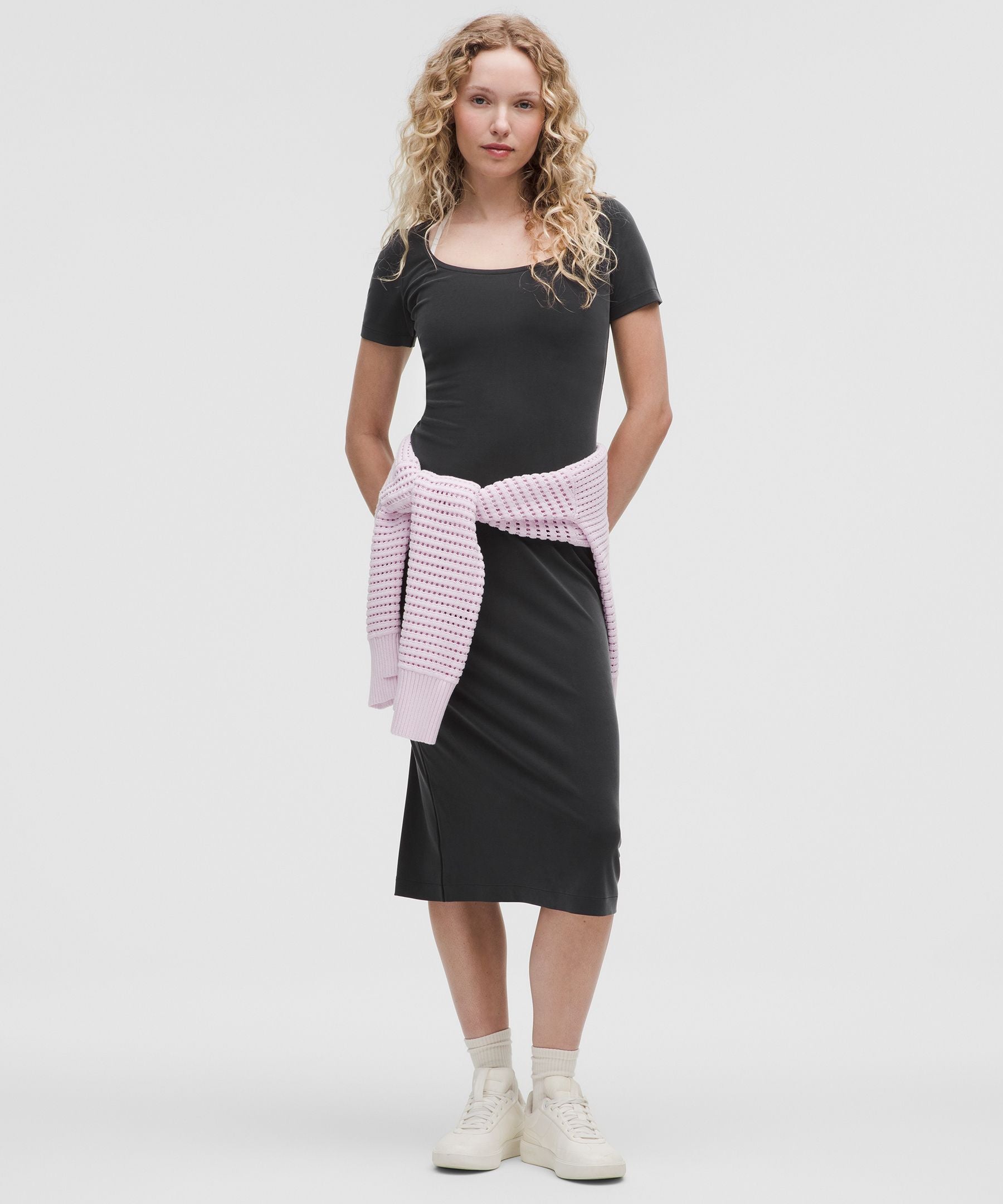 Lululemon Drapey Softstreme Scoop-Neck Midi Dress