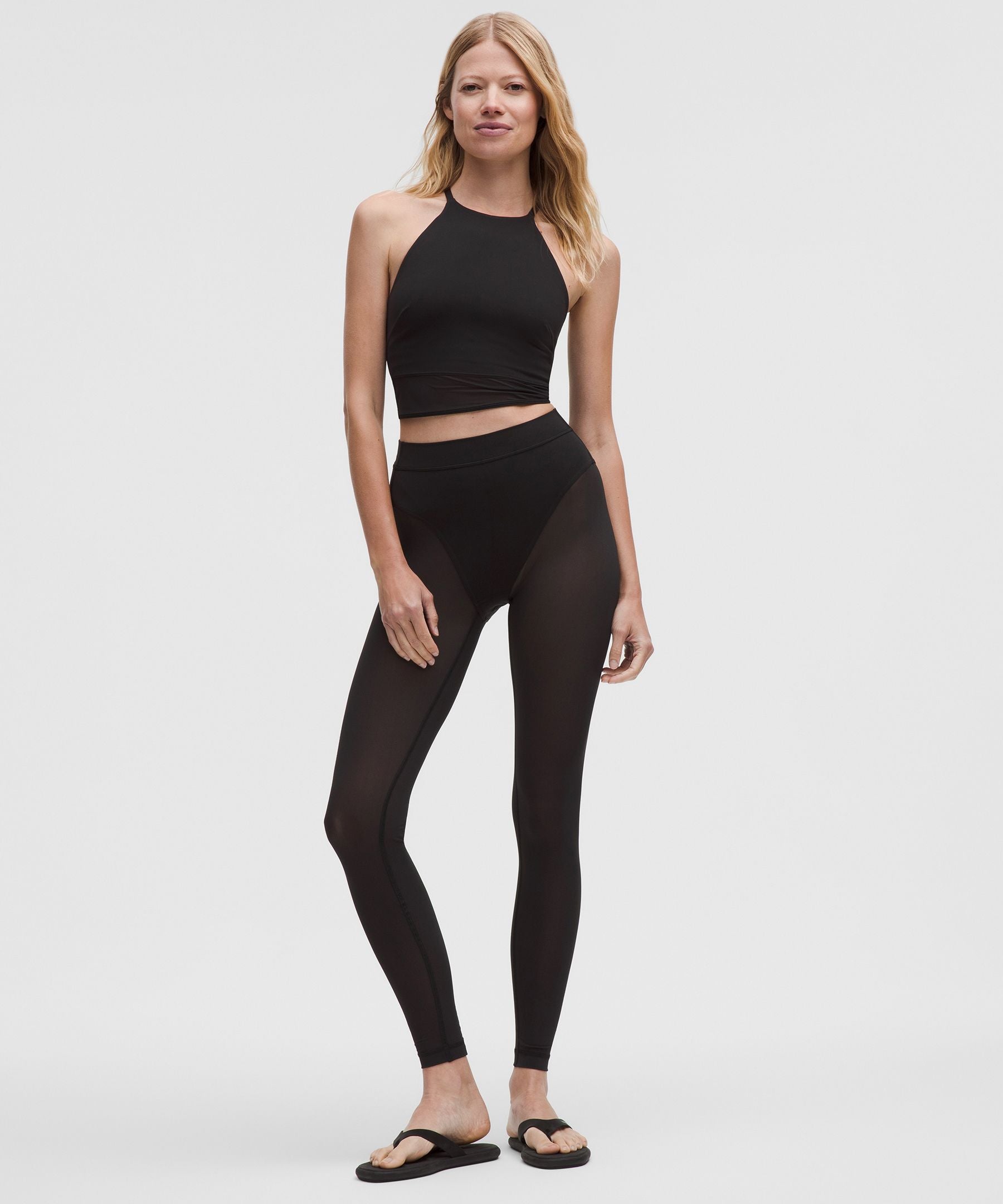 Lululemon Women's Nulu High-Neck Mesh-Hem Tank Top *Light Support, B/C Cup