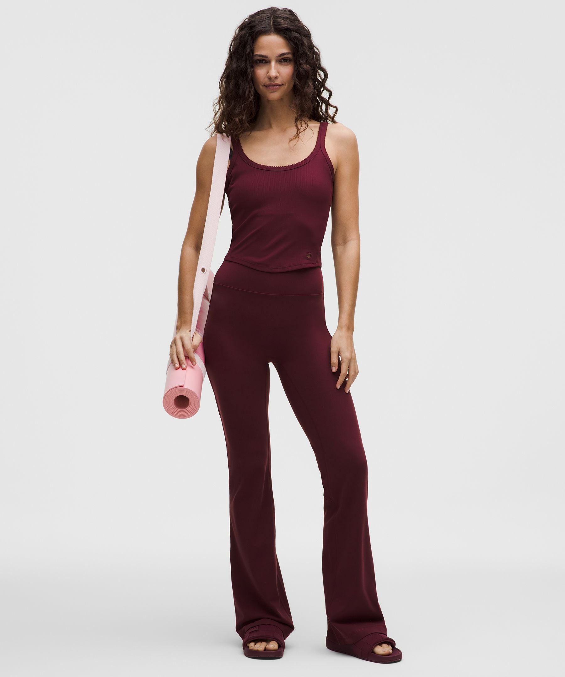 Lululemon Women's Nulu Ribbed Cropped Tank Top *Heart