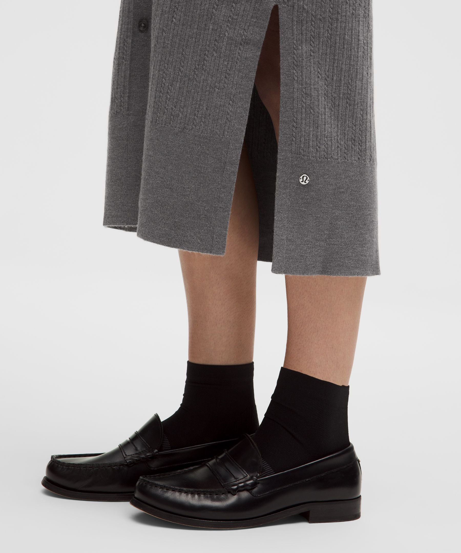 Lululemon Micro Cable Merino-Blend Buttoned Midi Dress