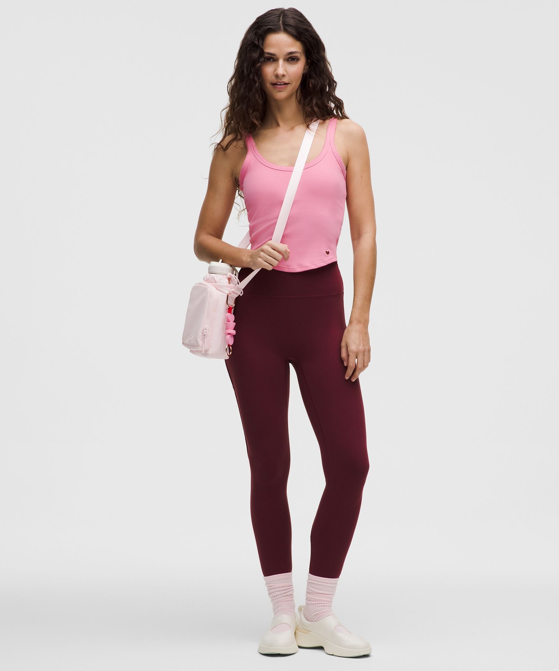Lululemon Women's Nulu Ribbed Cropped Tank Top *Heart