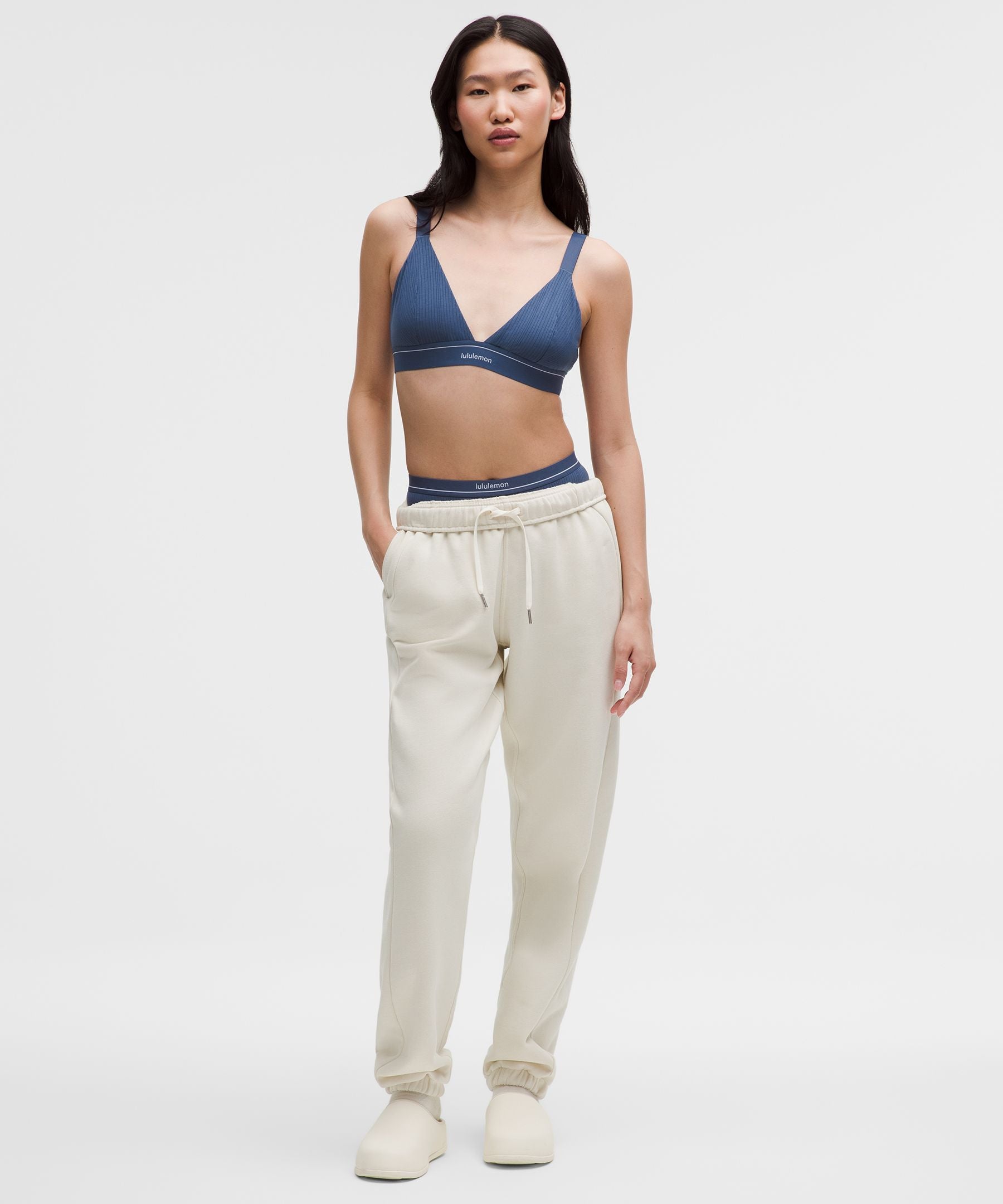 Lululemon Stretch Cotton Ribbed Logo Bralette *B/C Cup