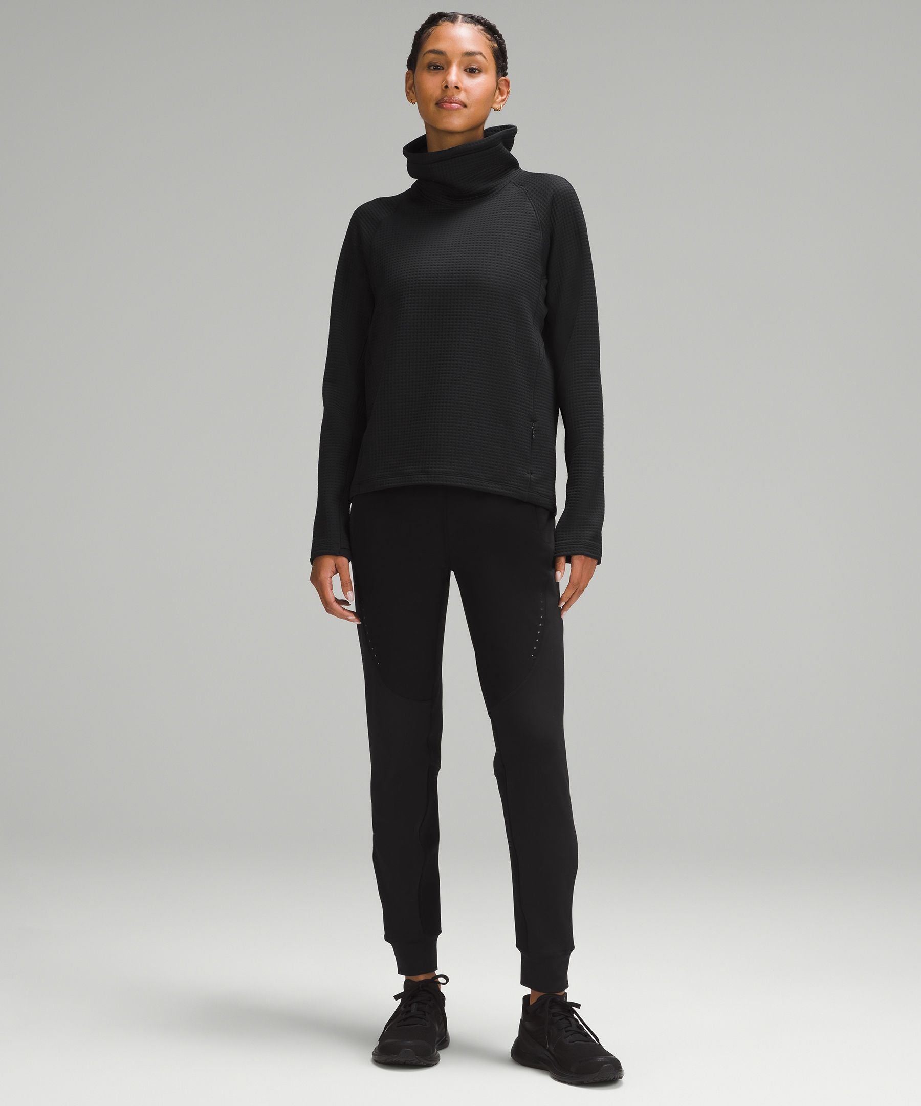Lululemon Women's Waffle-Knit Funnel-Neck Long-Sleeve Shirt