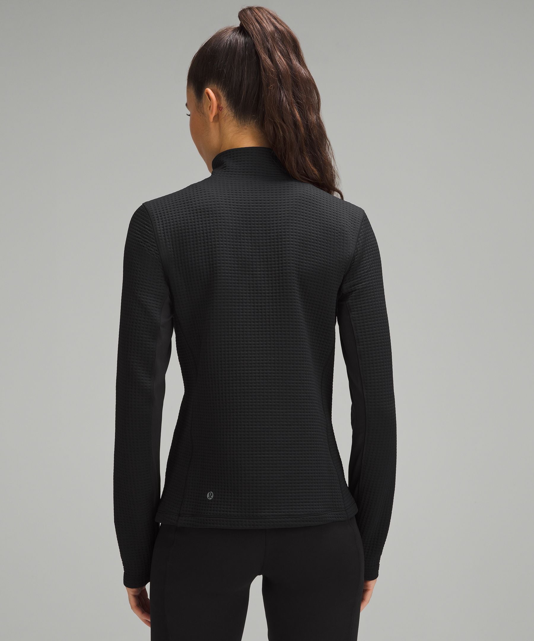 Lululemon Waffle-Knit Half-Zip Long-Sleeve Shirt
