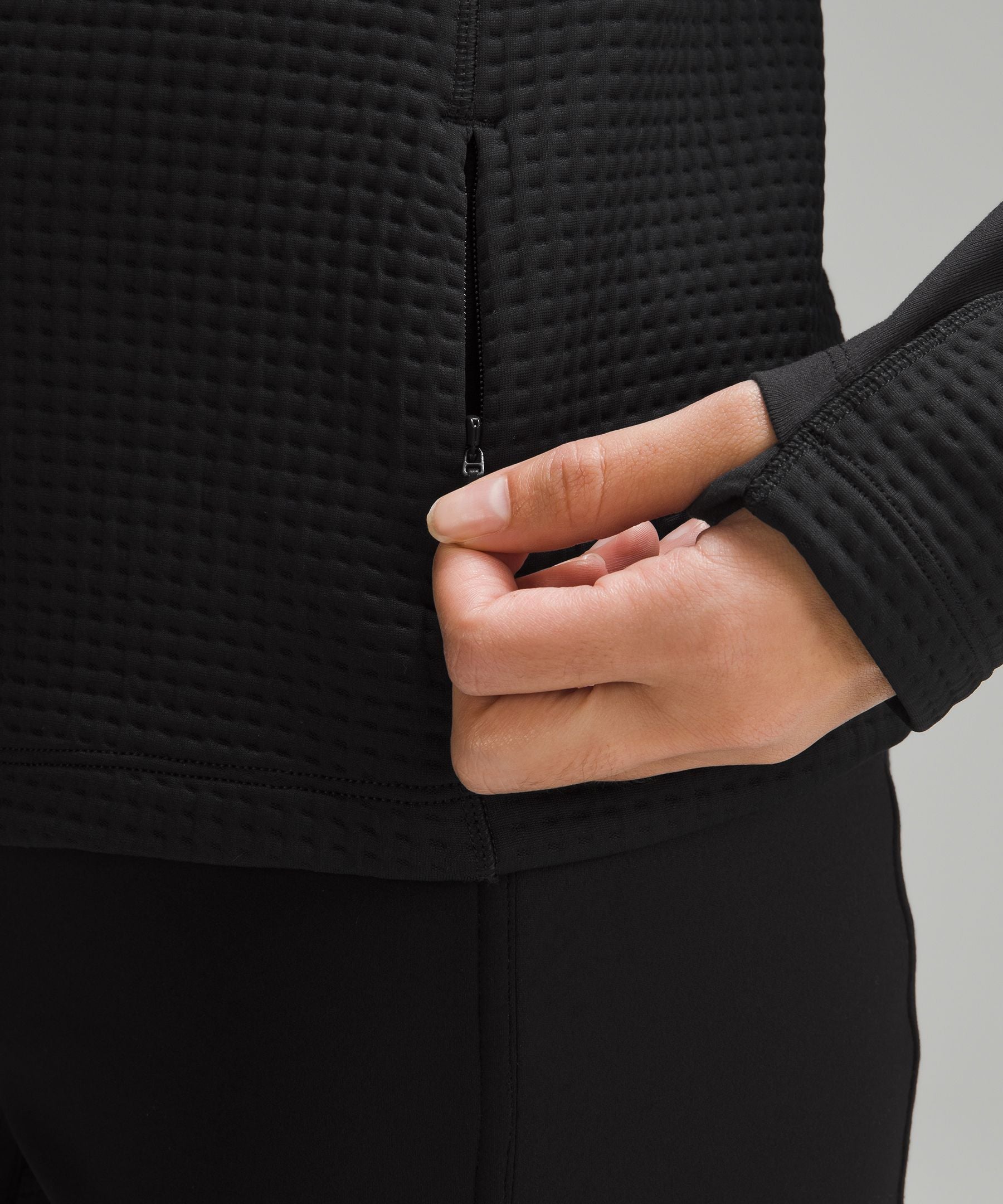 Lululemon Waffle-Knit Half-Zip Long-Sleeve Shirt