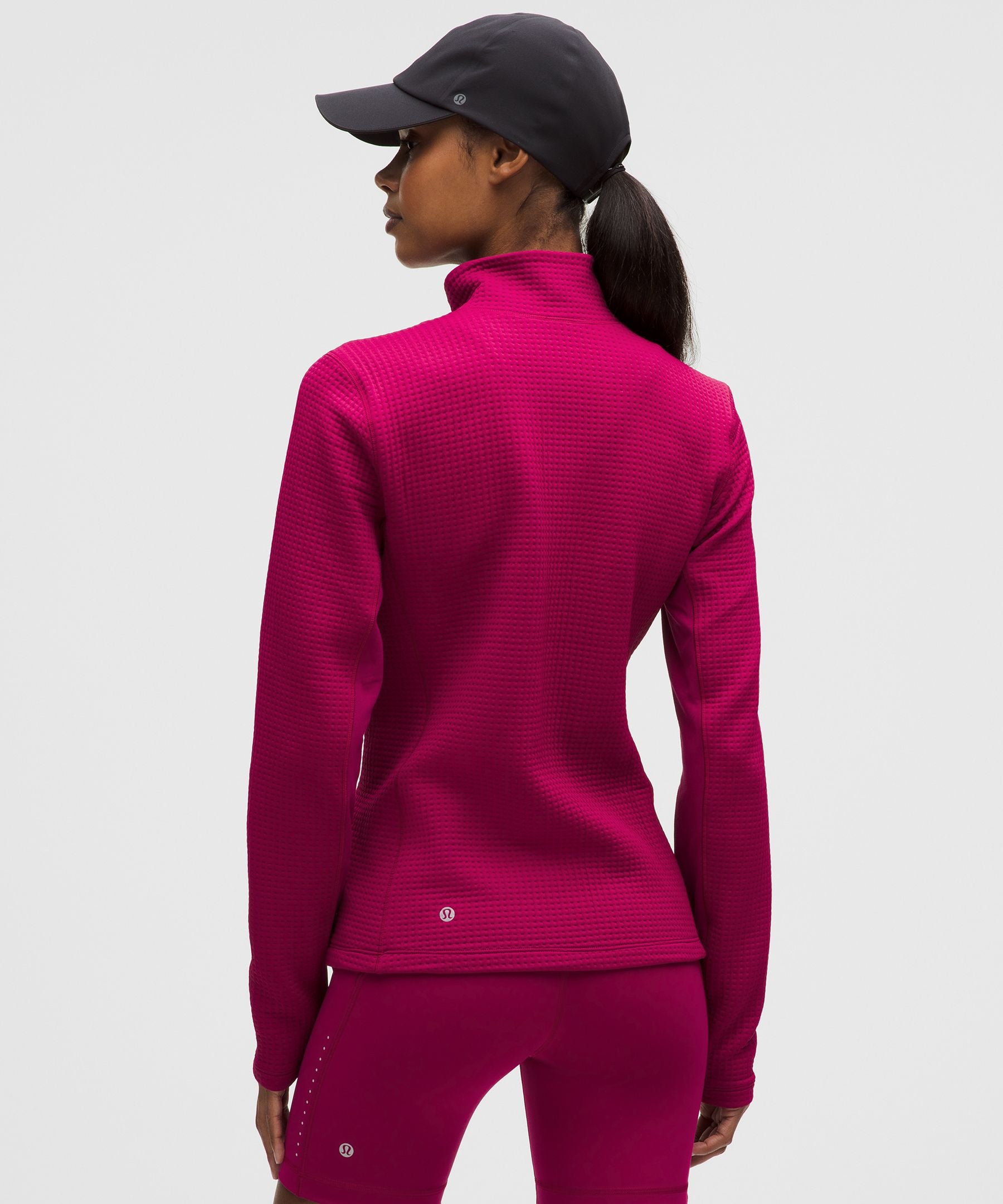 Lululemon Women's Waffle-Knit Half-Zip Long-Sleeve Shirt