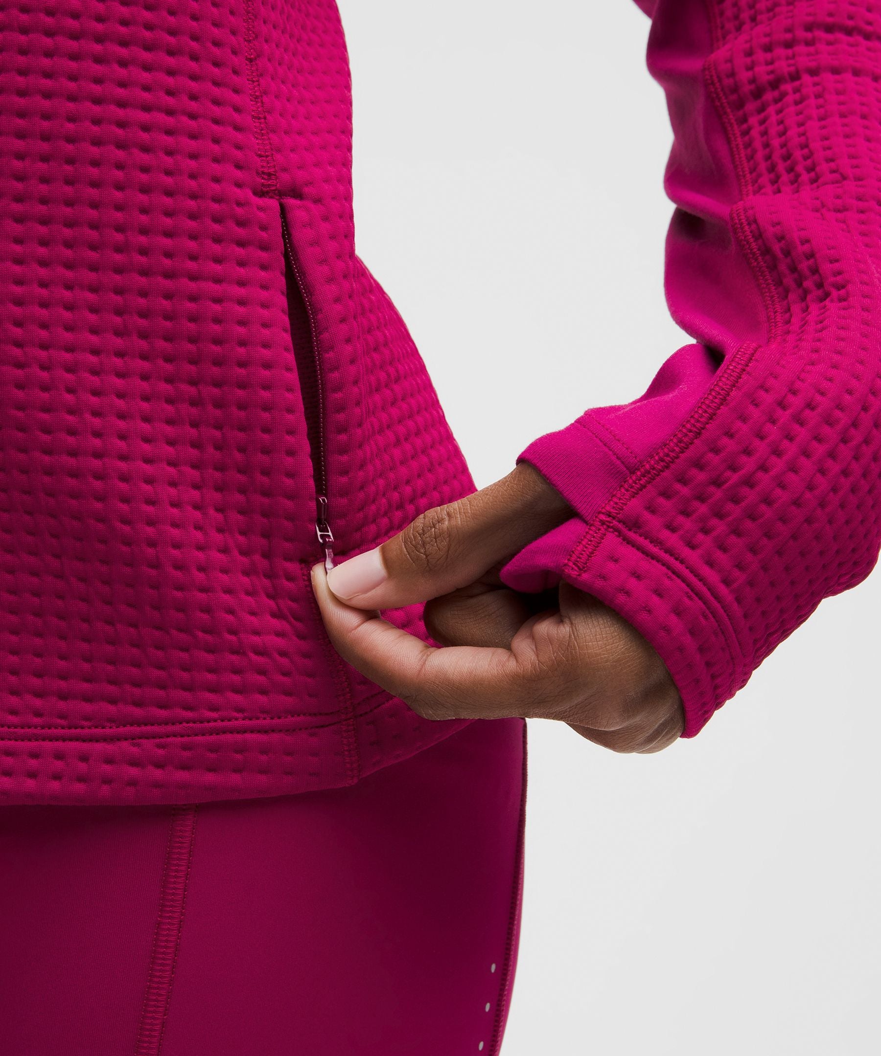 Lululemon Women's Waffle-Knit Half-Zip Long-Sleeve Shirt