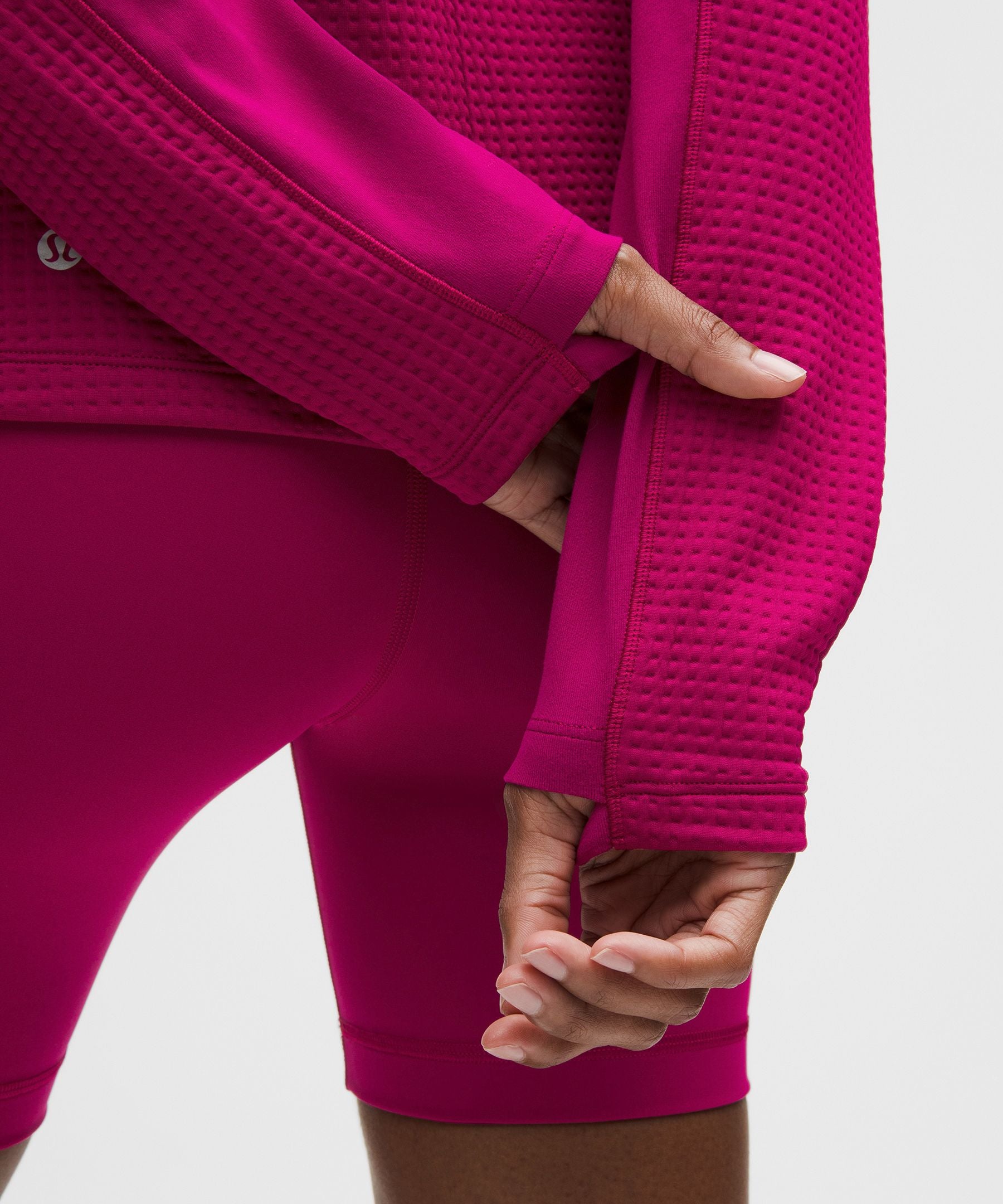 Lululemon Women's Waffle-Knit Half-Zip Long-Sleeve Shirt