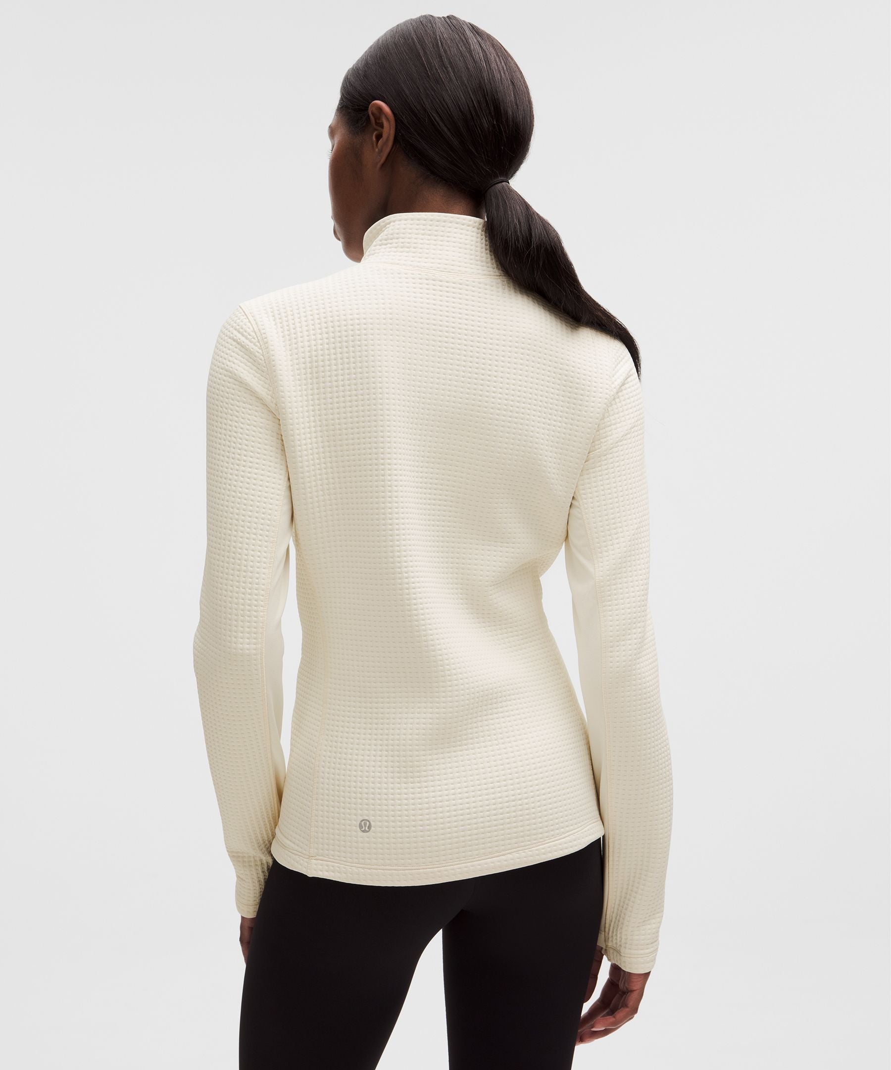 Lululemon Waffle-Knit Half-Zip Long-Sleeve Shirt
