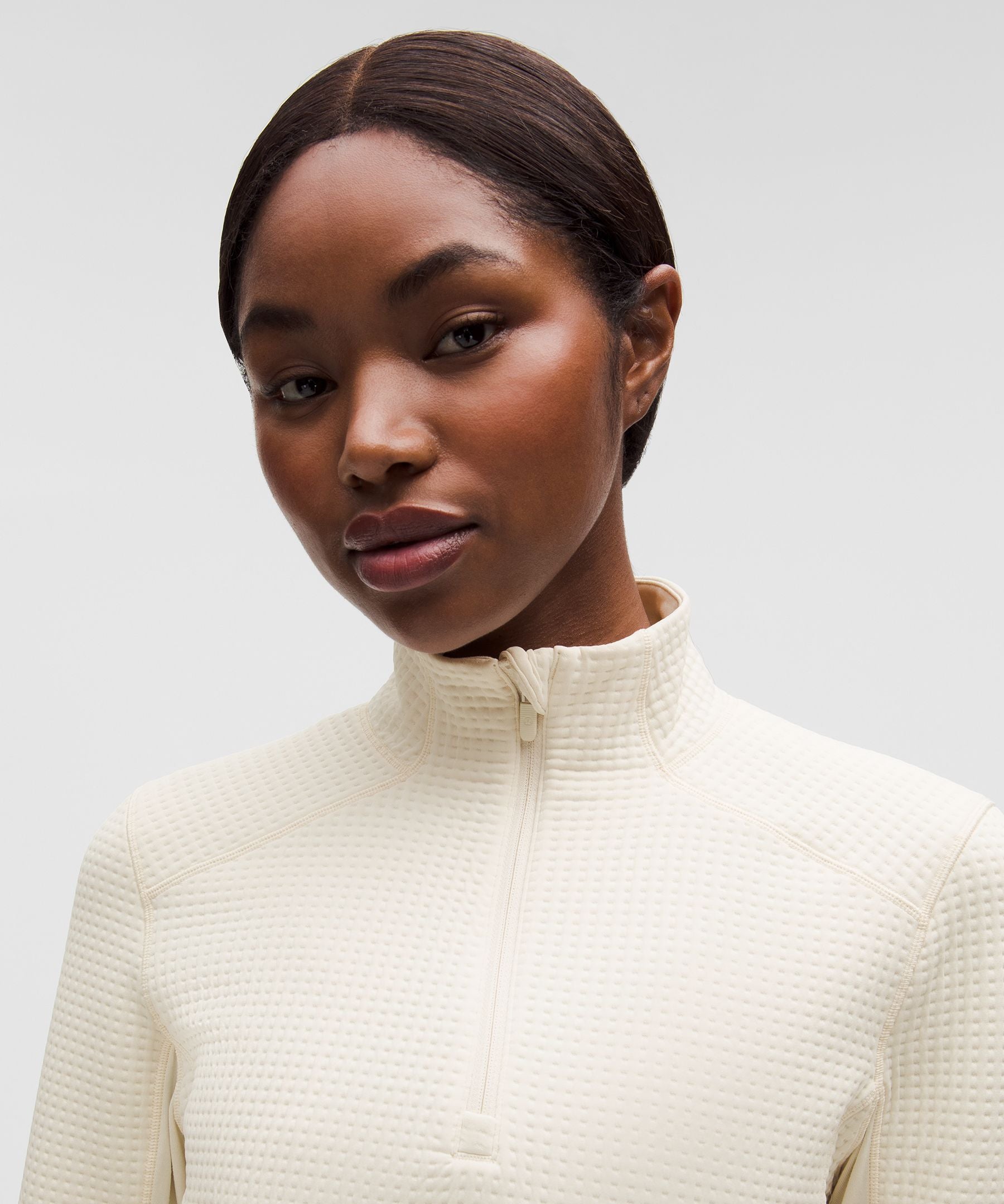 Lululemon Waffle-Knit Half-Zip Long-Sleeve Shirt