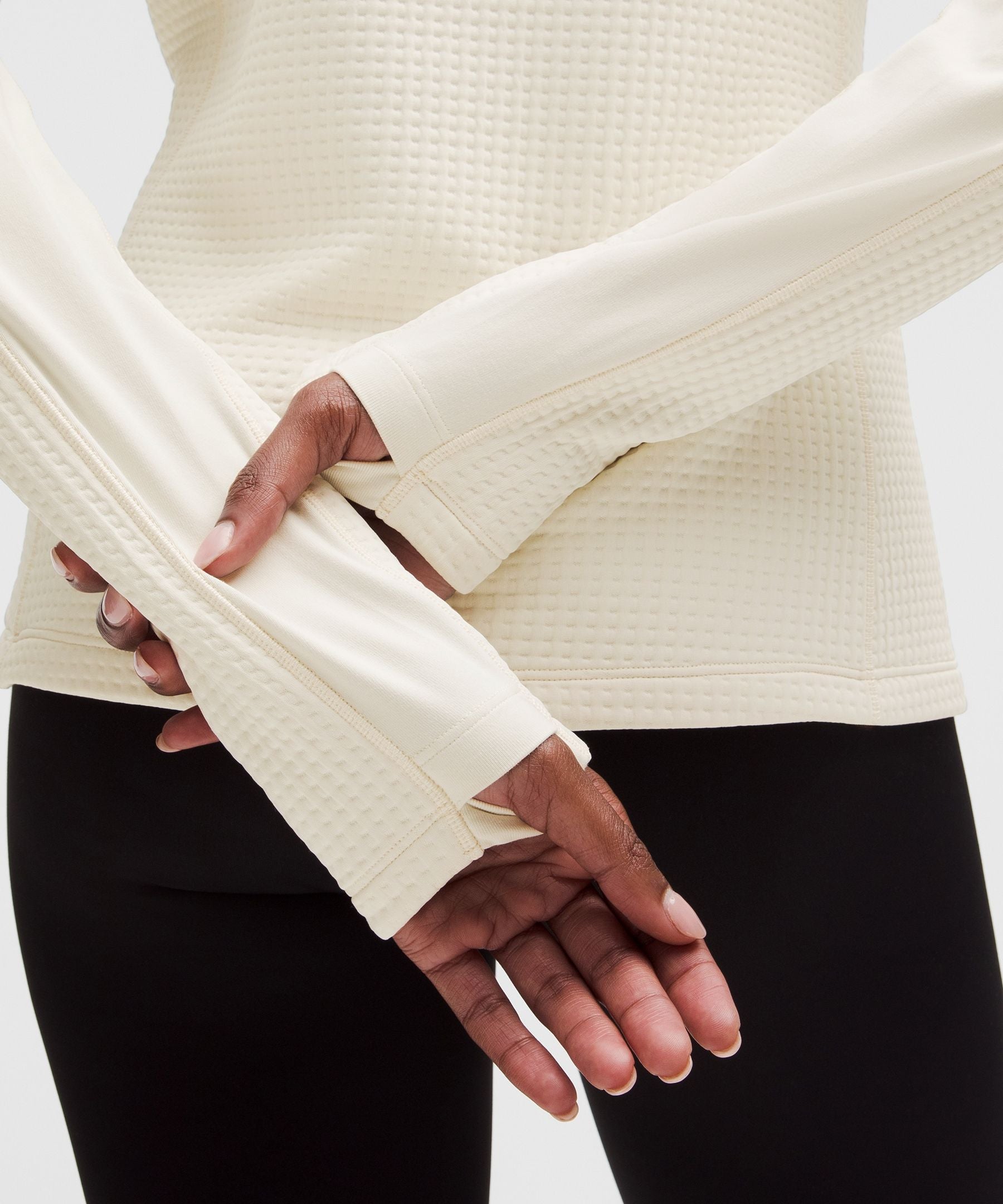 Lululemon Waffle-Knit Half-Zip Long-Sleeve Shirt