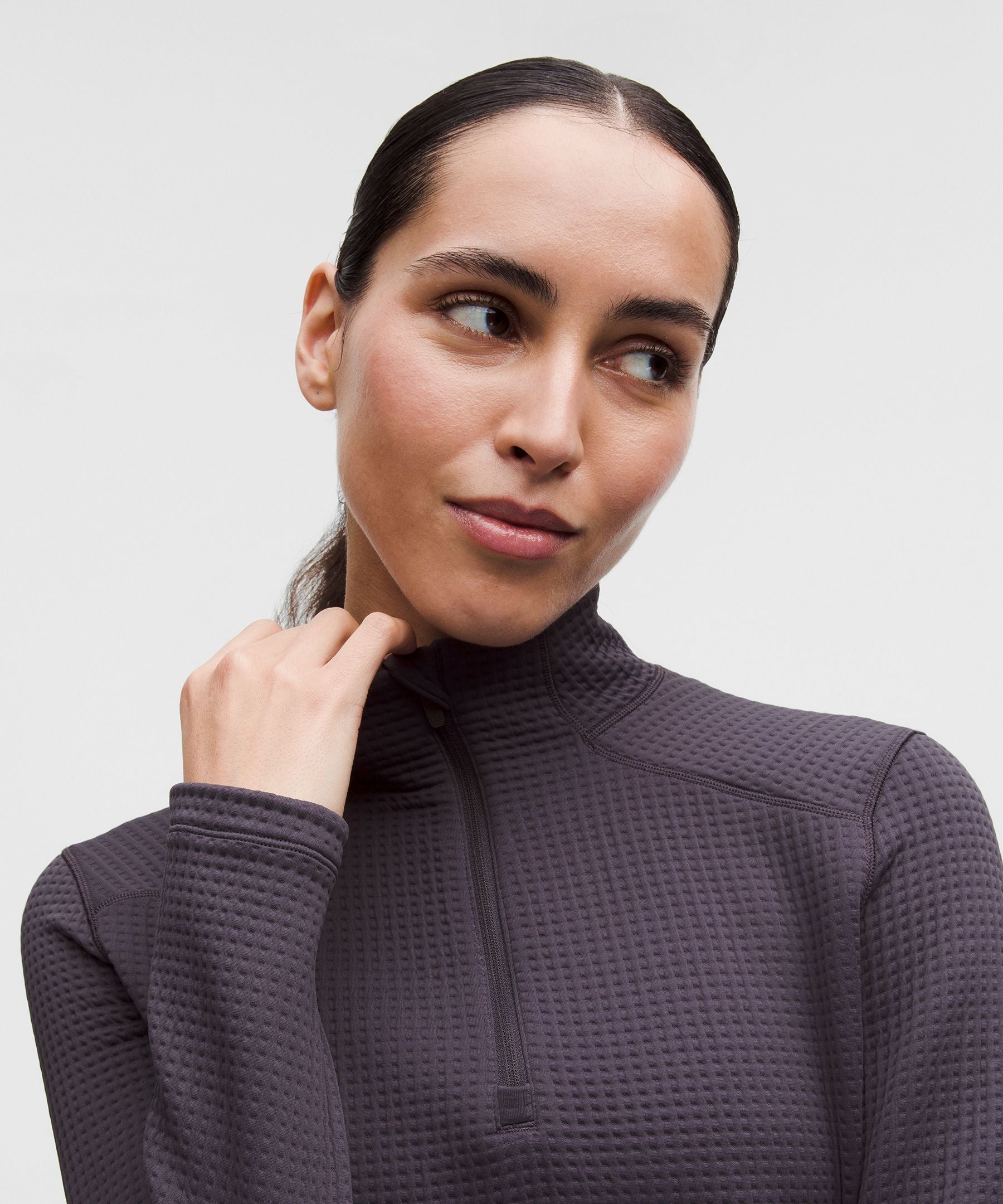 Lululemon Women's Waffle-Knit Half-Zip Long-Sleeve Shirt