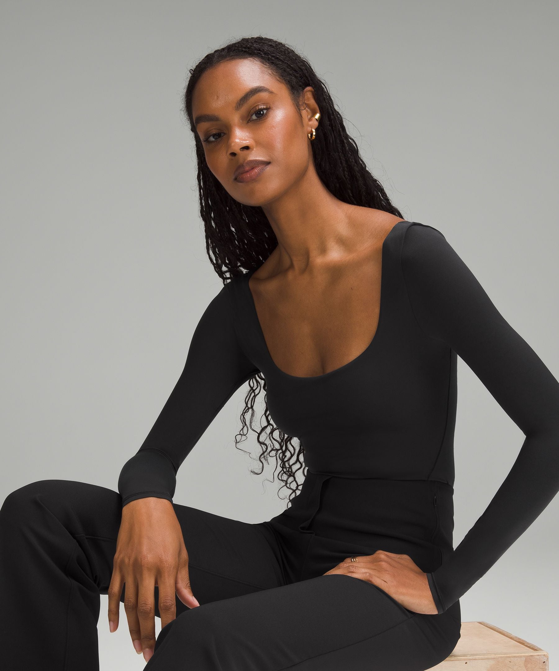 Lululemon Wundermost Ultra-Soft Nulu Square-Neck Long-Sleeve Bodysuit
